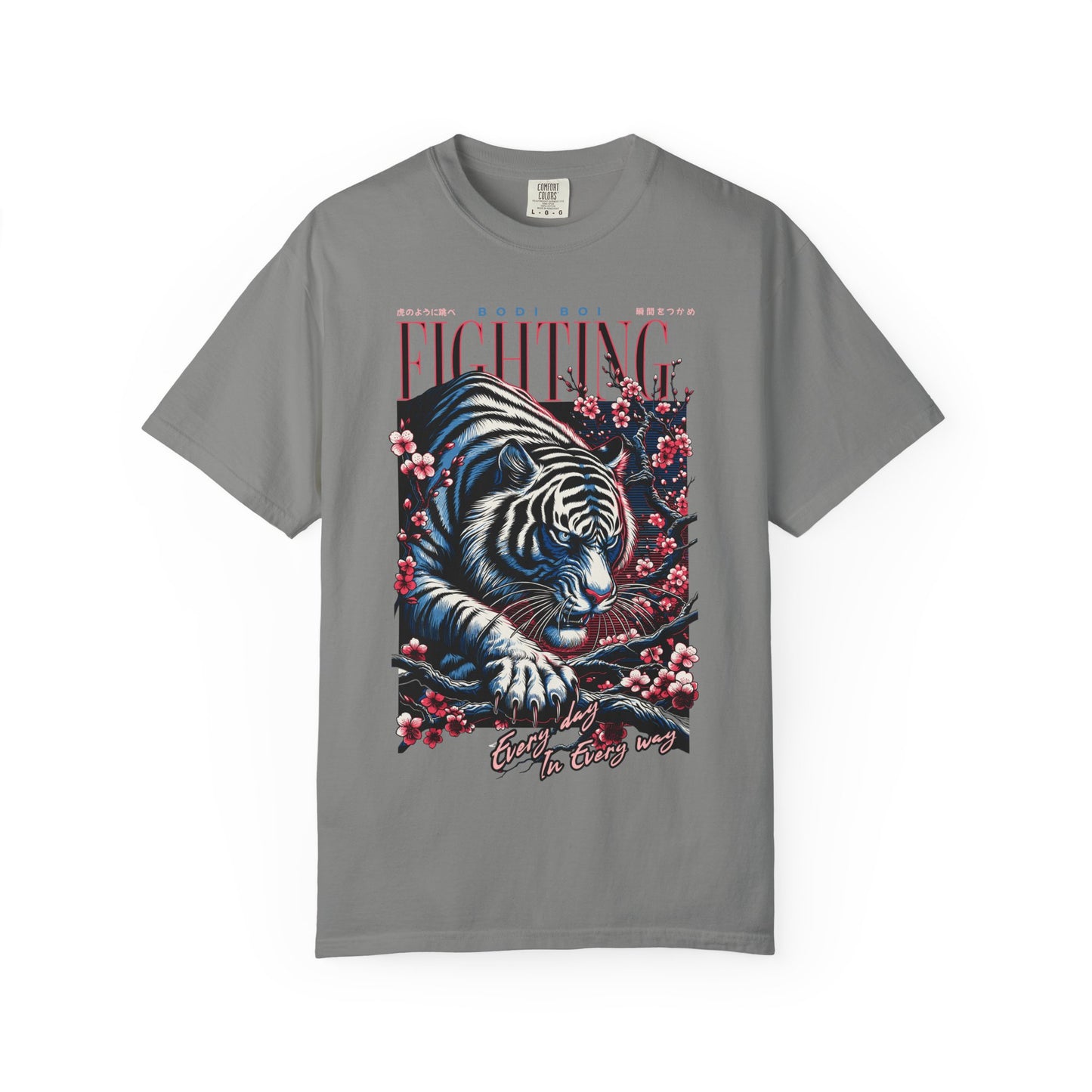 Fierce Tiger Graphic Tee, Vintage Style T-shirt, Unisex Casual Wear, Perfect Gift for Animal Lovers, Fight Against Negative Energy