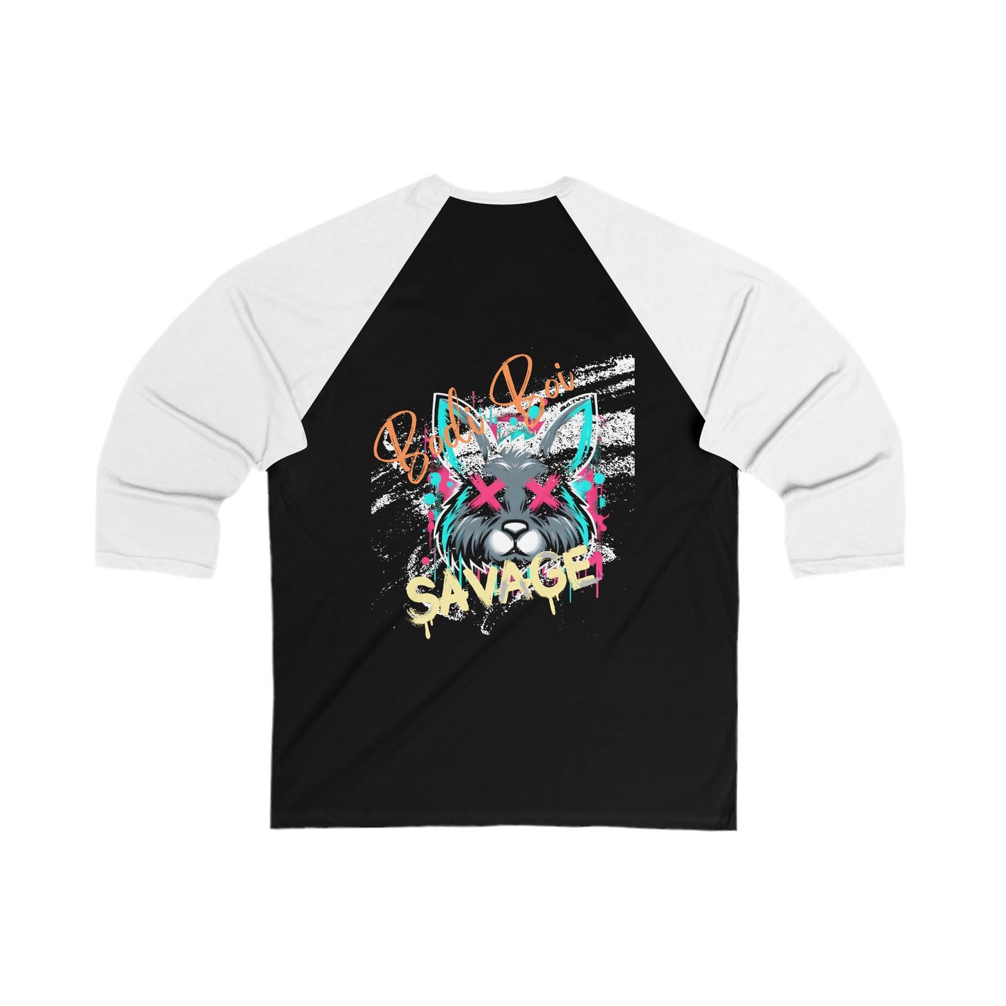 Savage Spirit Unisex Baseball Tee, Graffiti Art, Streetwear Style, Casual Outfit, Gift for Trendsetters