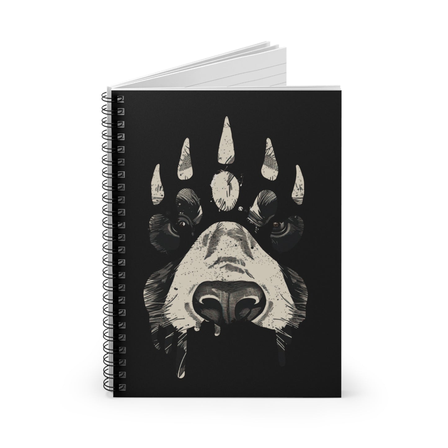 Bold Bear Spiral Notebook | Artistic Journal for Animal Lovers, Gift for Nature Enthusiasts, School Supply, Home Office Decor, Eco-Friendly