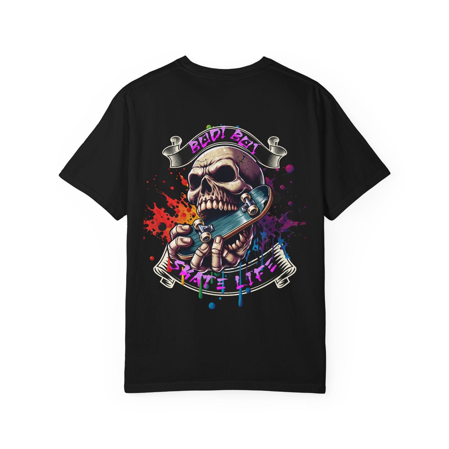 Bold Vibe Unisex Garment-Dyed T-Shirt - Edgy Skate Life Design, Casual Wear, Streetwear, Gift for Skaters, Unique Graphic Tee