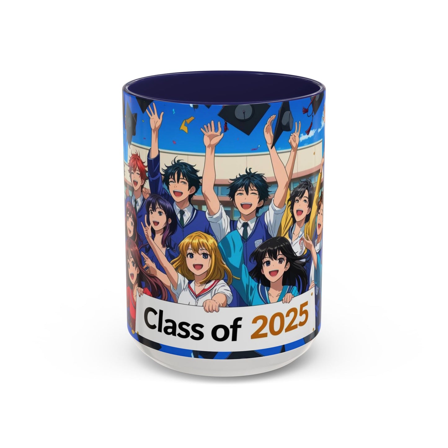 Anime Graduation Coffee Mug for Class of 2025, Personalized Gift, School Memories, Graduation Celebration, Unique Teacher Gift