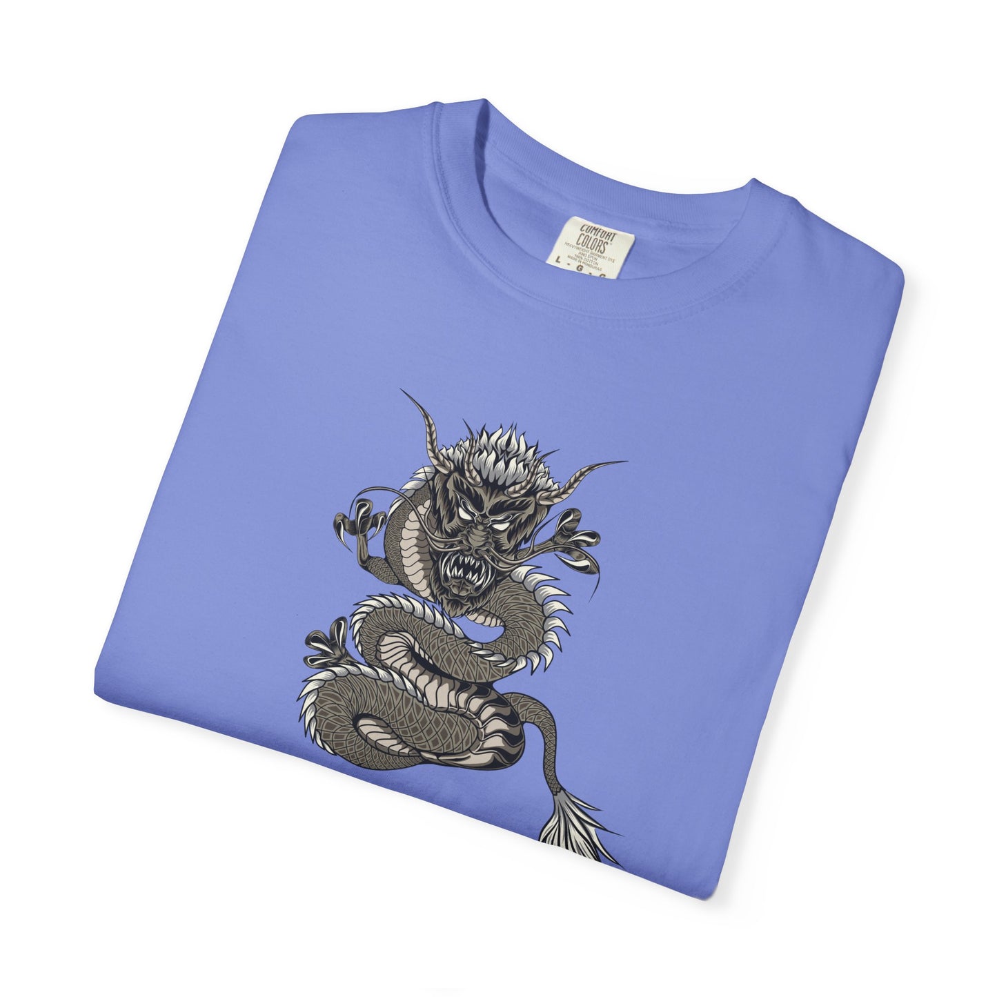 Dragon Design Unisex Garment-Dyed T-shirt, Graphic Tee, Casual Wear, Anime Apparel, Streetwear, Unique Gift for Him