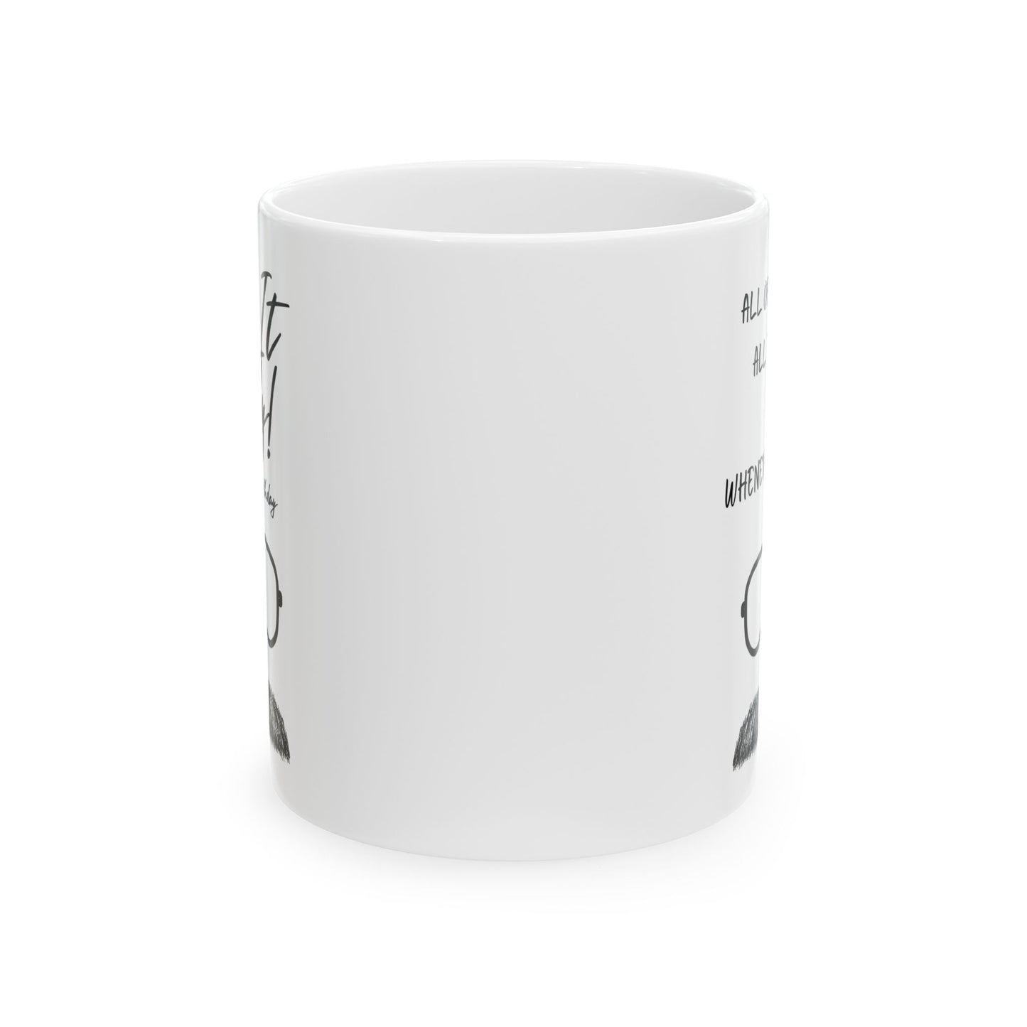 Do It Lady On Ur Birthday, Funny Gift for Friends, Unique Home Decor, Cute Animal Mug, Gift for Dog and Cat Owners