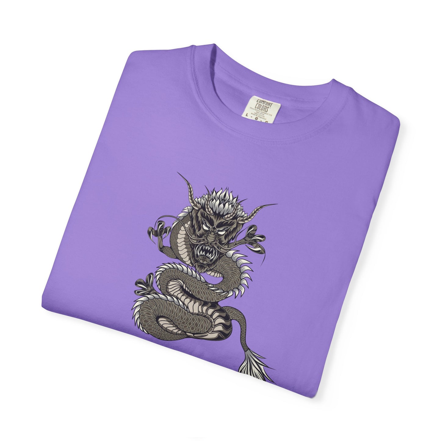 Dragon Design Unisex Garment-Dyed T-shirt, Graphic Tee, Casual Wear, Anime Apparel, Streetwear, Unique Gift for Him