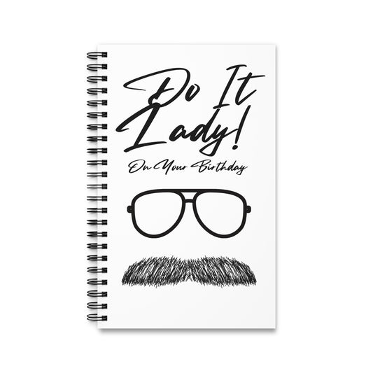 Birthday Do It Lady Journal for Her, Funny Gift for Women, Inspirational Notebook, Personal Diary, Party Planning Journal