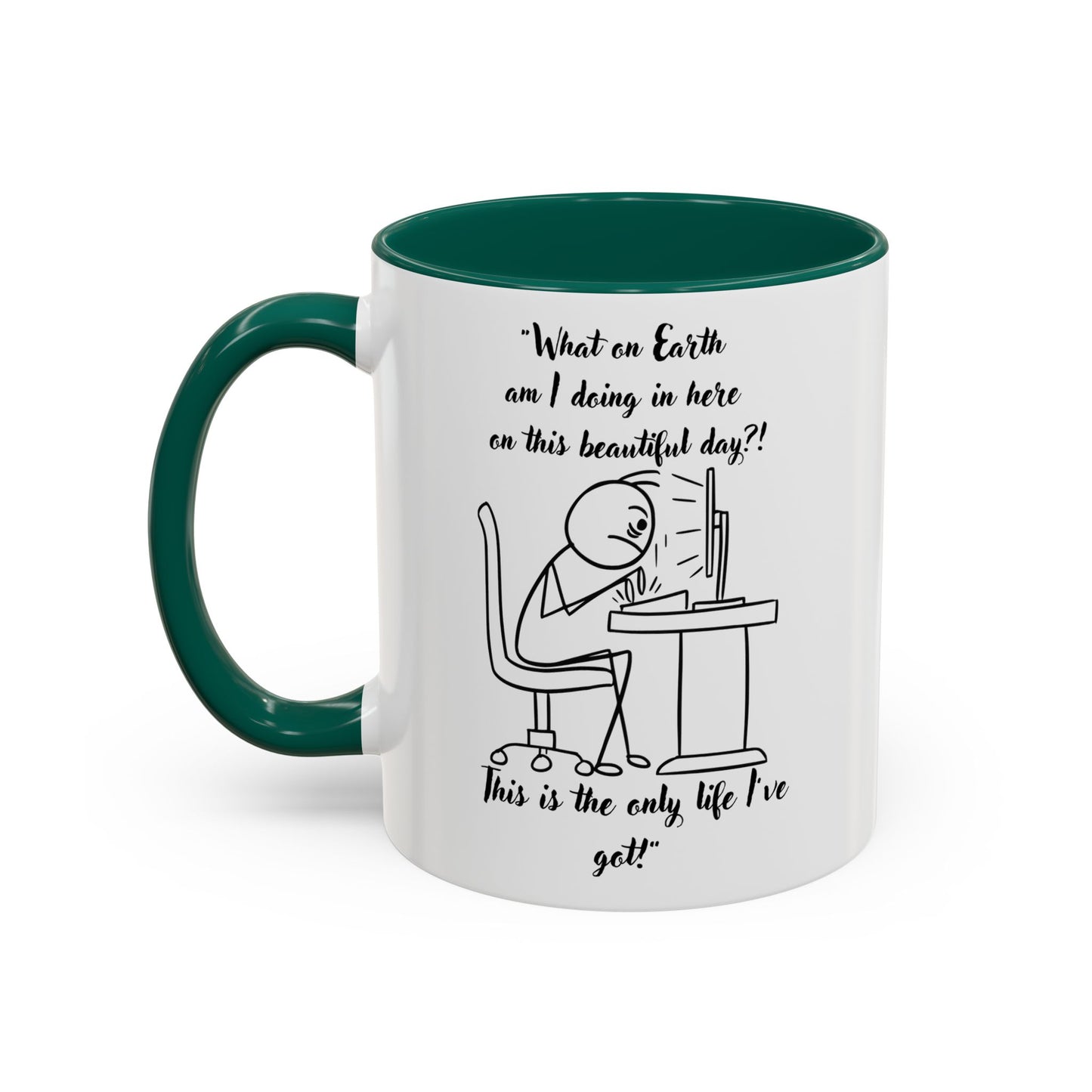 What am I doing here Coffee Mug | Fun Gift for Cat Lovers, Office Decor, Birthday, Inspirational Quote