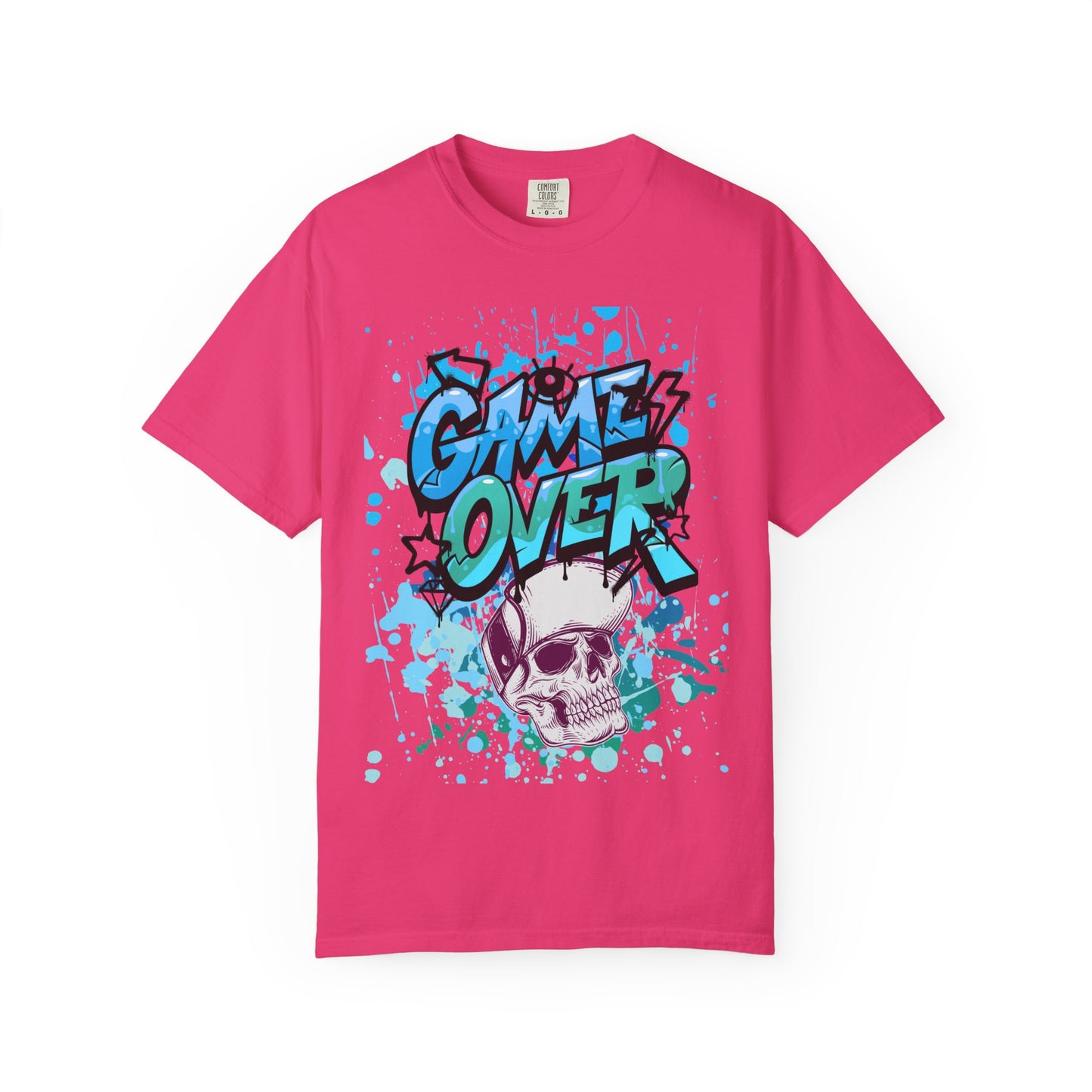 Gamer Skull T-shirt, Unisex Graphic Tee, Game Over Apparel, Casual Wear, Gift for Gamers, Streetwear, Cool Graphic Shirt