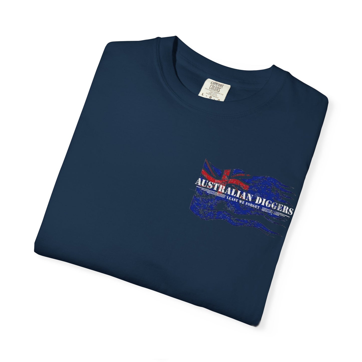 Australian Diggers Garment-Dyed T-Shirt, Commemorative Apparel, Casual Wear, Veterans' Day Gift, Vintage Style Tee, Unisex Fashion