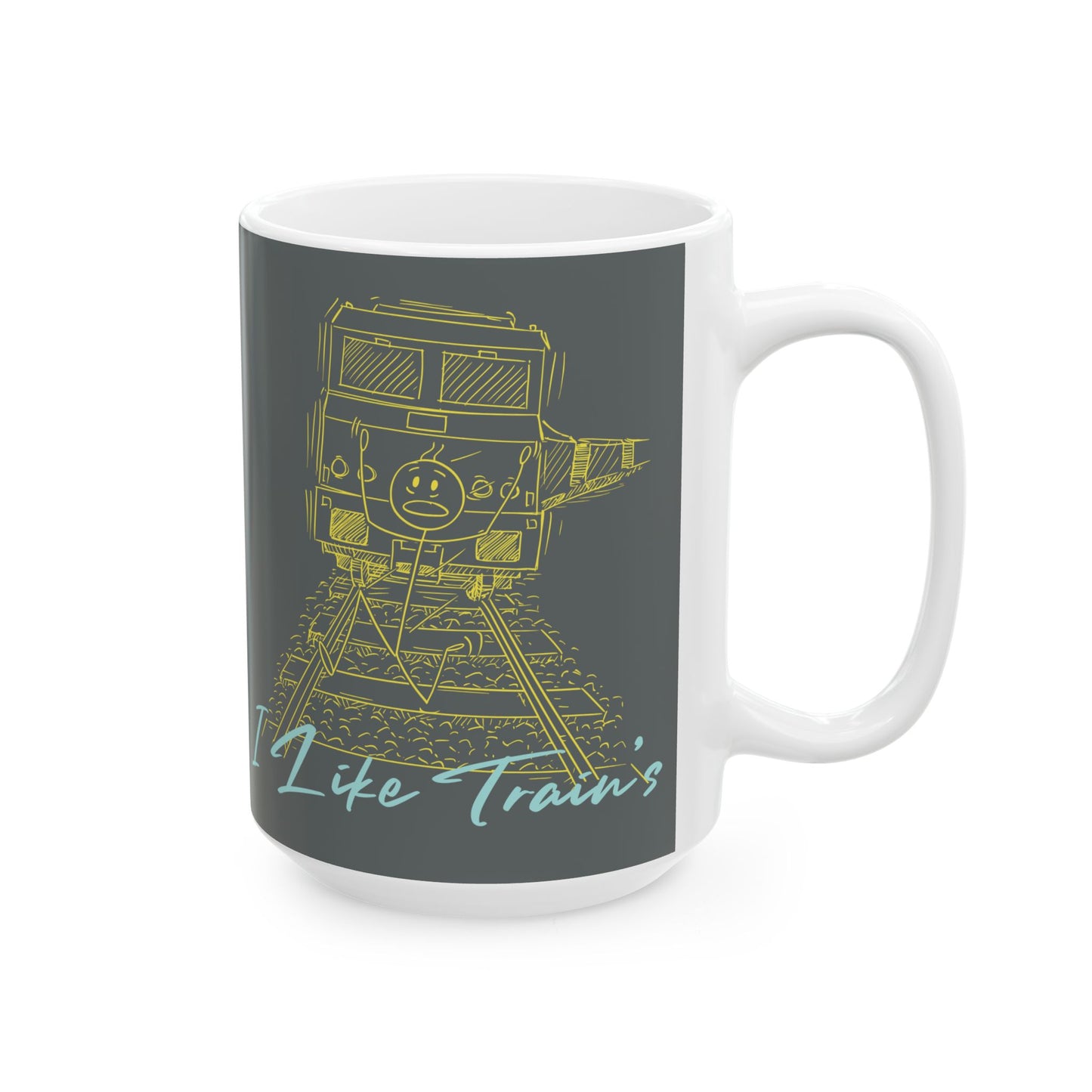Train Enthusiast I like train's Ceramic Mug | Perfect Gift for Father's Day, Rail Adventure Lover, Unique Coffee Cup, Train Lover's Drinkware, [...]
