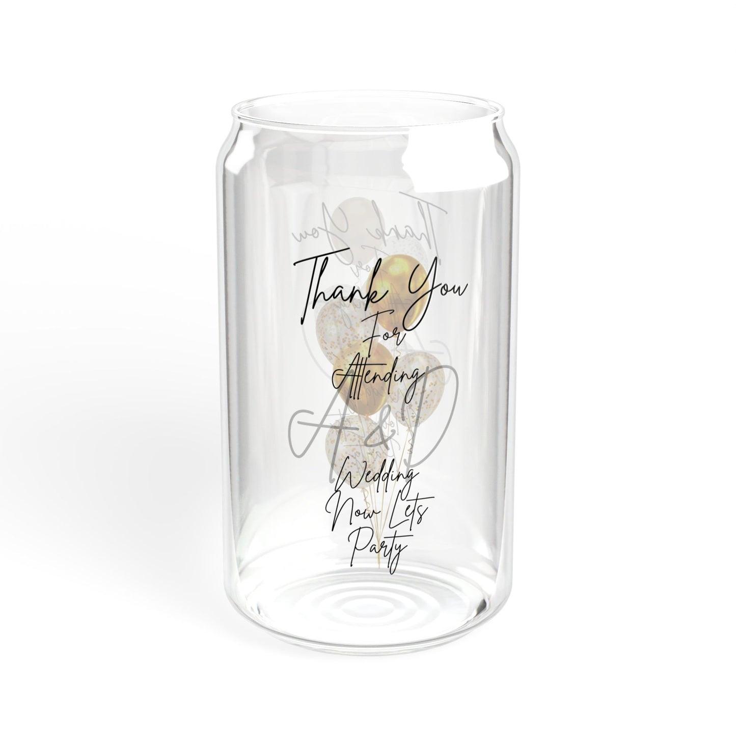 wedding thank you, 16oz | Eco-Friendly Drinking Jar | Perfect for Gifts, Weddings
