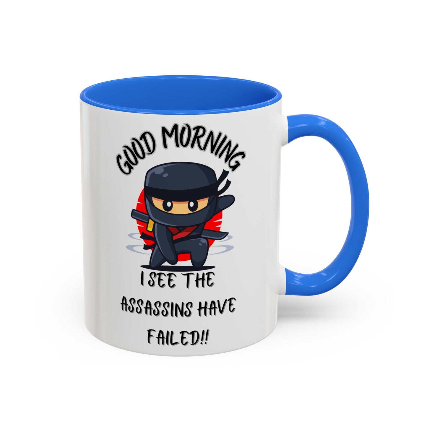 Colourful Assassins have failed Coffee Mug, 11oz/15oz, Funny Gift for Him/Her, Office Humor, Birthday Present, Unique Ceramic Mugs