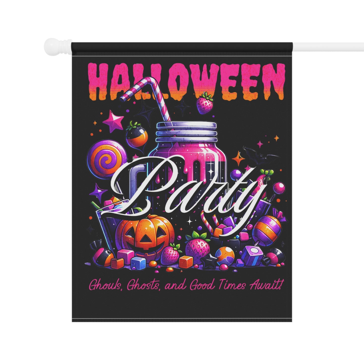 Halloween Party Garden Banner, Spooky Decorations, Outdoor Decor, Fall Decor, Halloween Celebration Sign