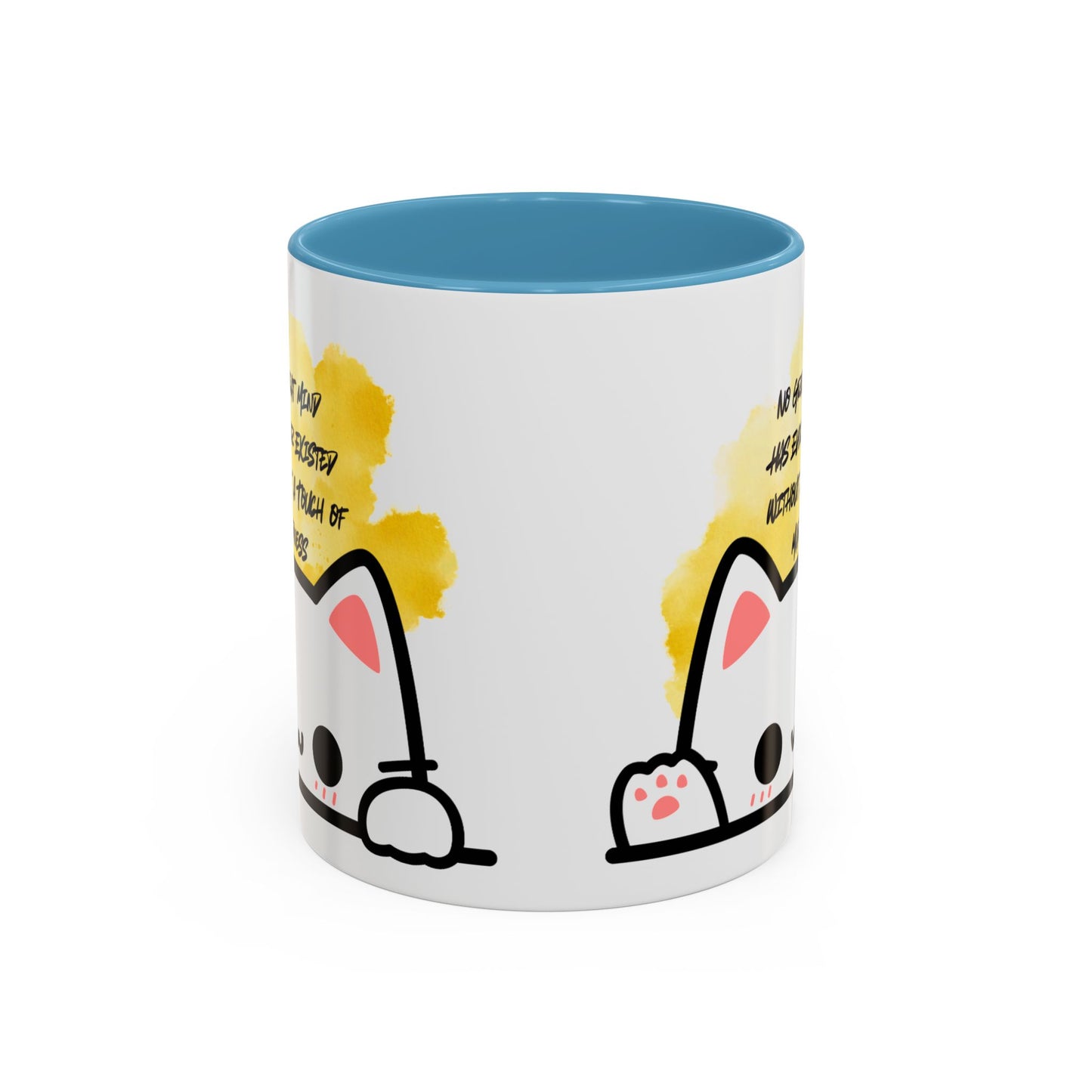 Playful Cat Accent Mug - No Great Mind Has Ever Existed Without a Touch of Madness, Cute Gift for Cat Lovers, Coffee Cup, Cat-Themed [...]