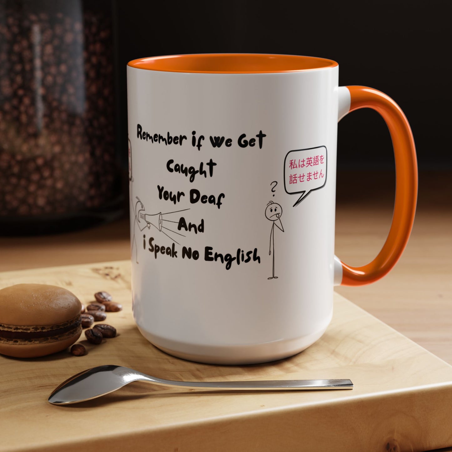 Humorous Accent Coffee Mug, Funny Gift for Language Lovers, Quirky Tea Mug, Cute Coffee Cup, Ideal for Friends, Family, or Students