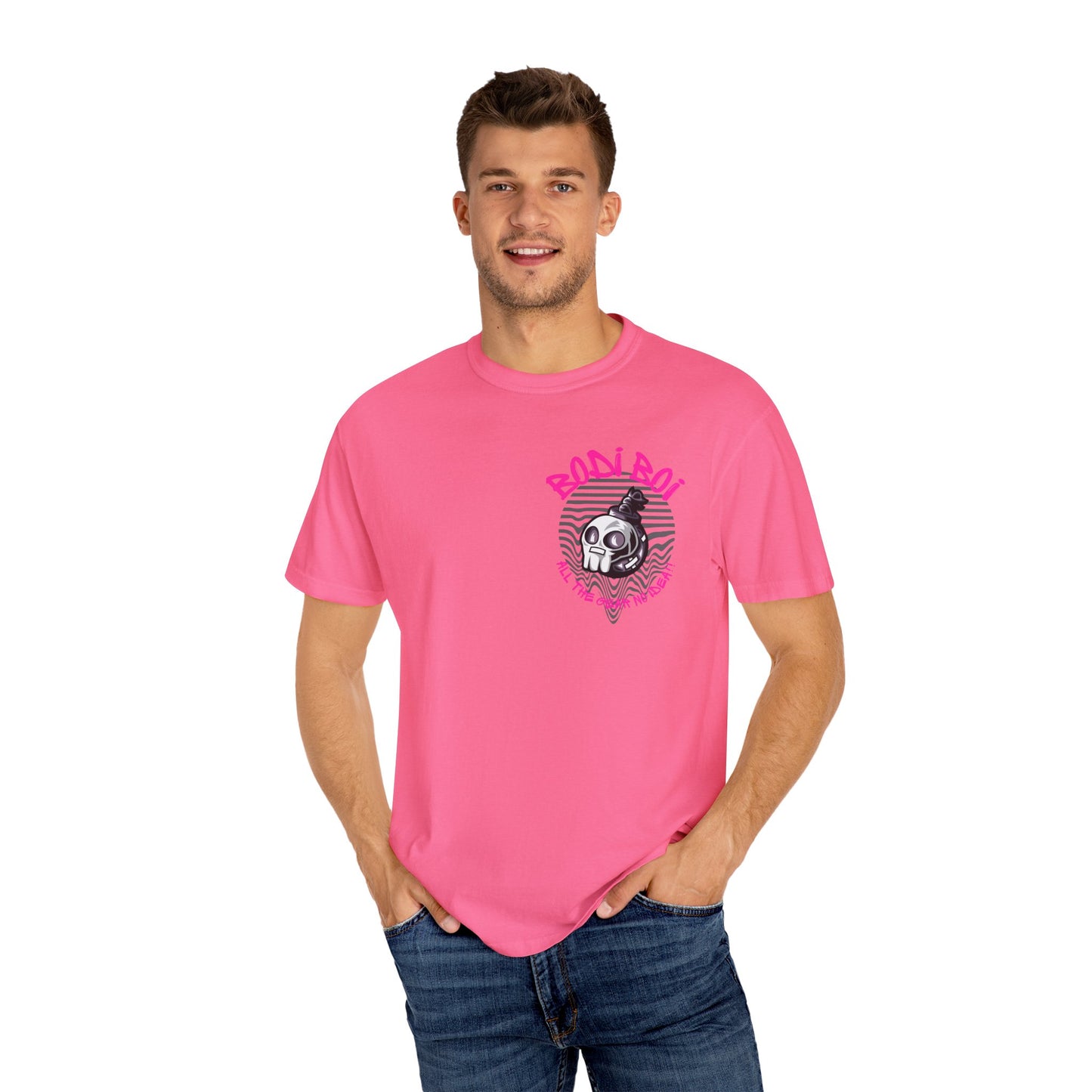 Bodi Boi Skull Graphic Unisex T-Shirt | Edgy Streetwear, Gothic Tee, Gift for Him, Halloween Apparel, Casual Wear