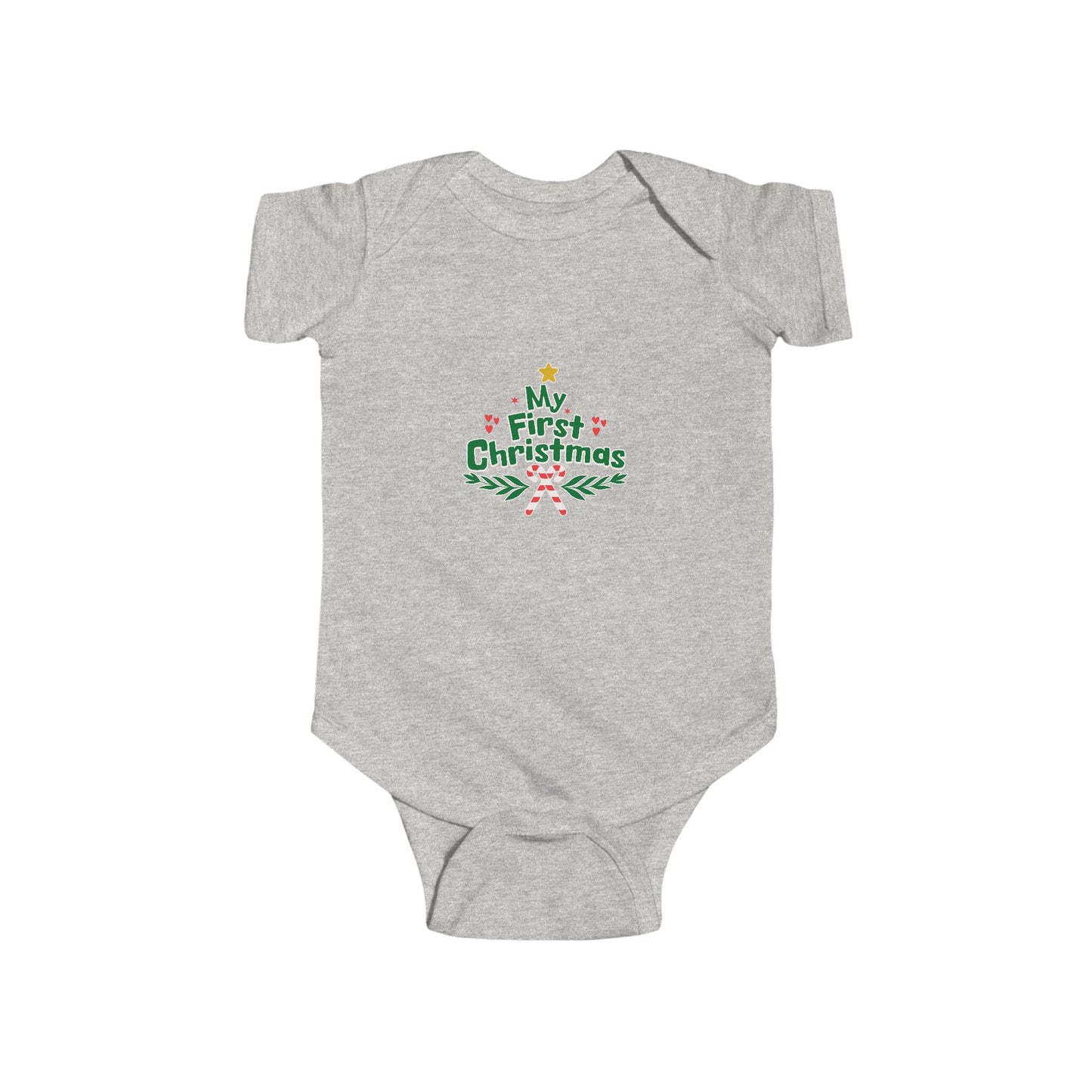 My First Christmas Infant Bodysuit, Baby Holiday Outfit, Cute Christmas Onesie, Baby Shower Gift, Newborn Christmas Apparel