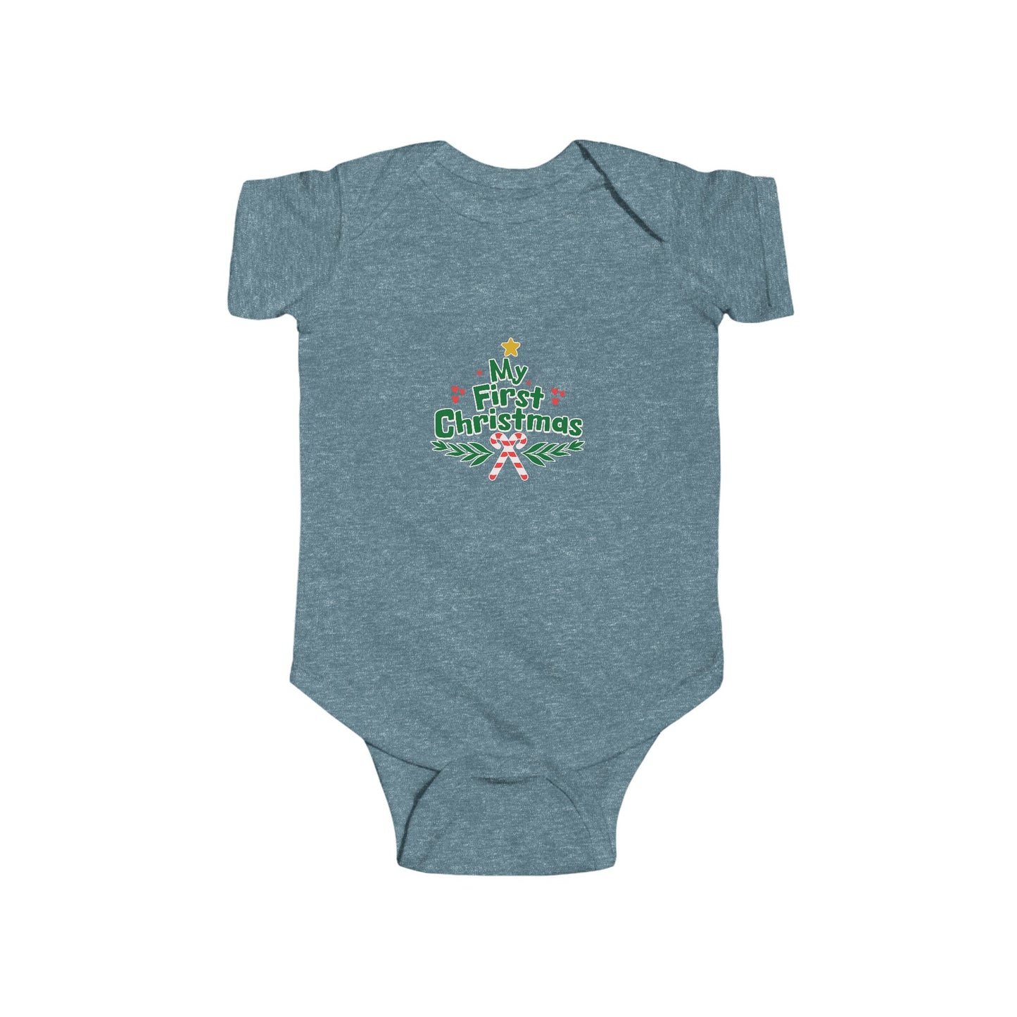 My First Christmas Infant Bodysuit, Baby Holiday Outfit, Cute Christmas Onesie, Baby Shower Gift, Newborn Christmas Apparel