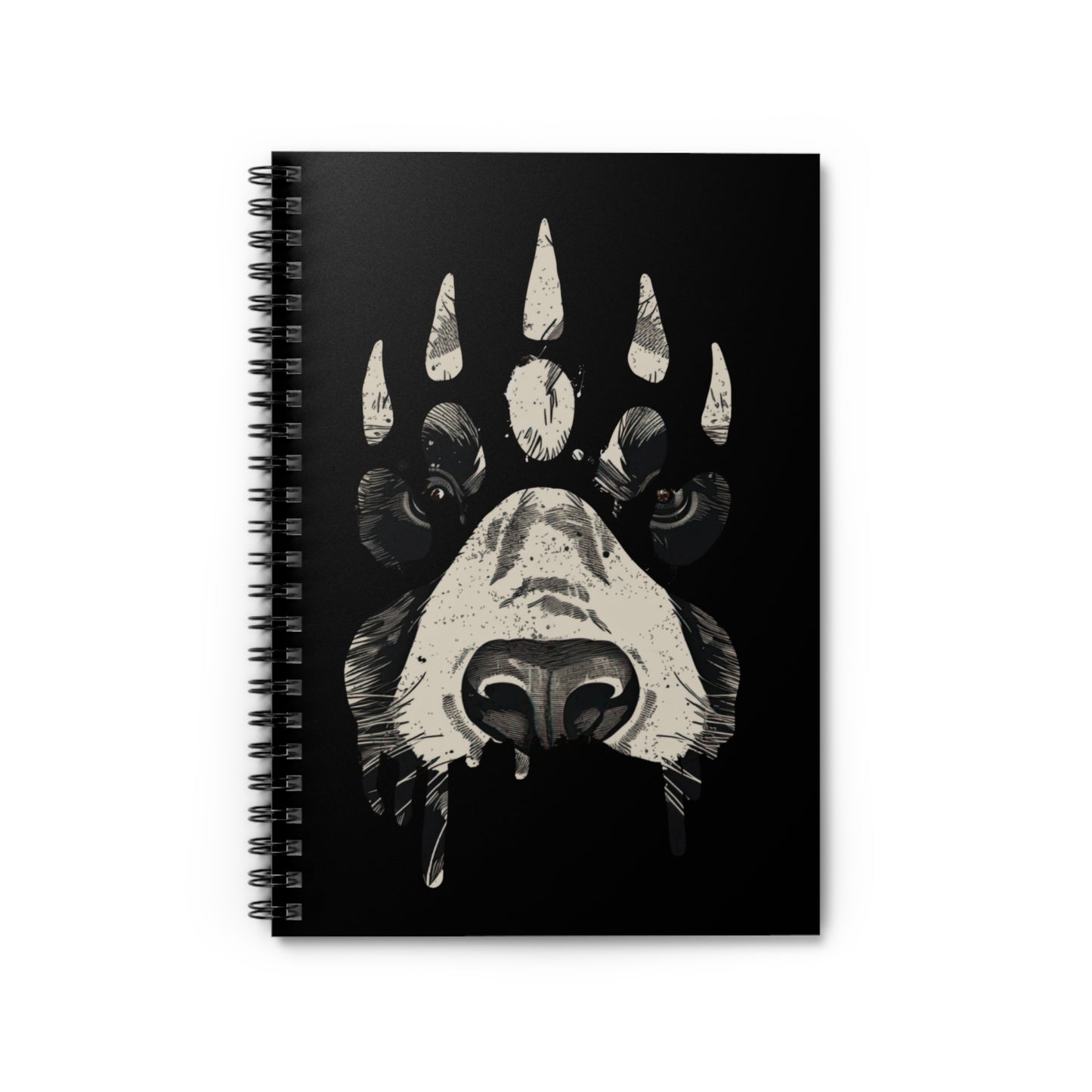 Bold Bear Spiral Notebook | Artistic Journal for Animal Lovers, Gift for Nature Enthusiasts, School Supply, Home Office Decor, Eco-Friendly