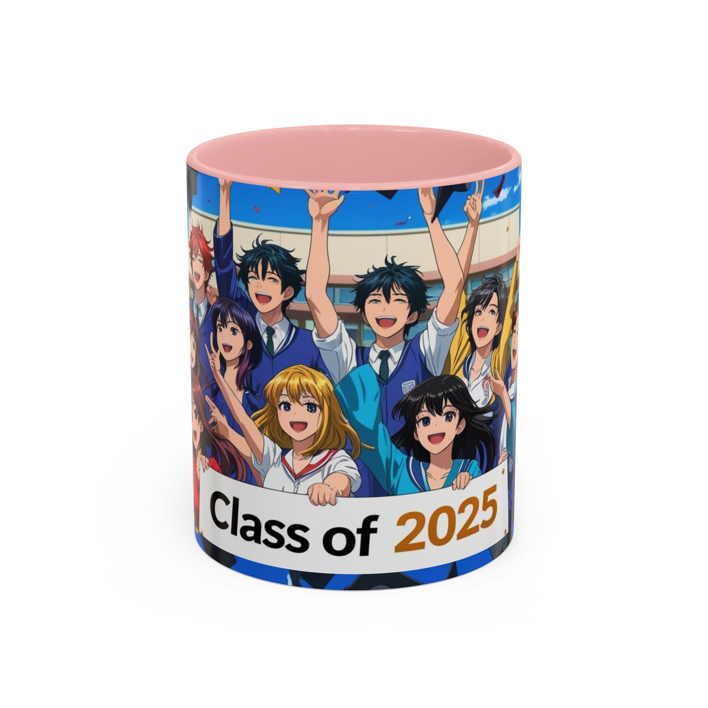 Anime Graduation Coffee Mug for Class of 2025, Personalized Gift, School Memories, Graduation Celebration, Unique Teacher Gift