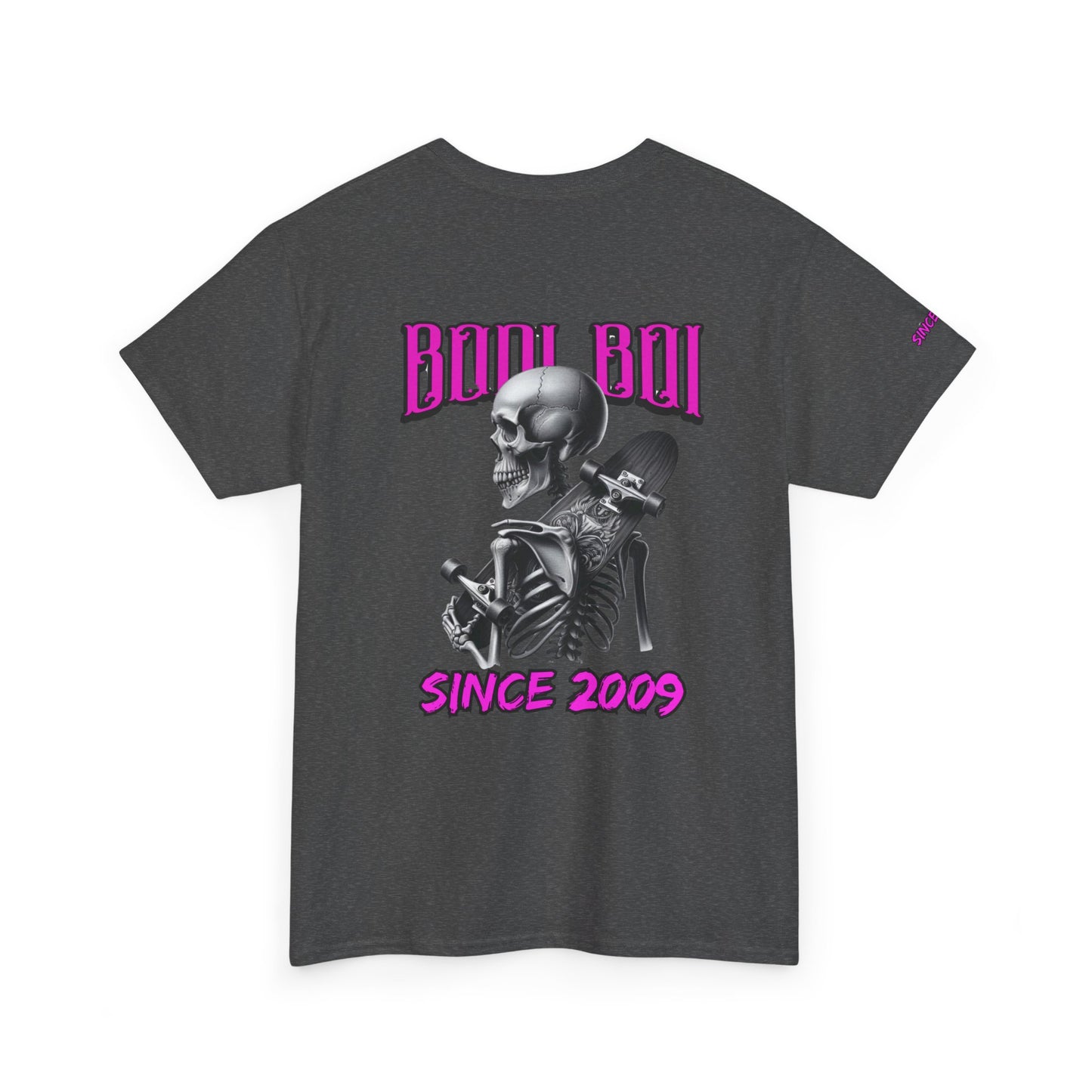 Boo Boi Graphic Tee - Unisex Heavy Cotton Shirt for Halloween, Casual Wear, Costume Parties, Spooky Vibes, Vintage Style, Skeleton Theme