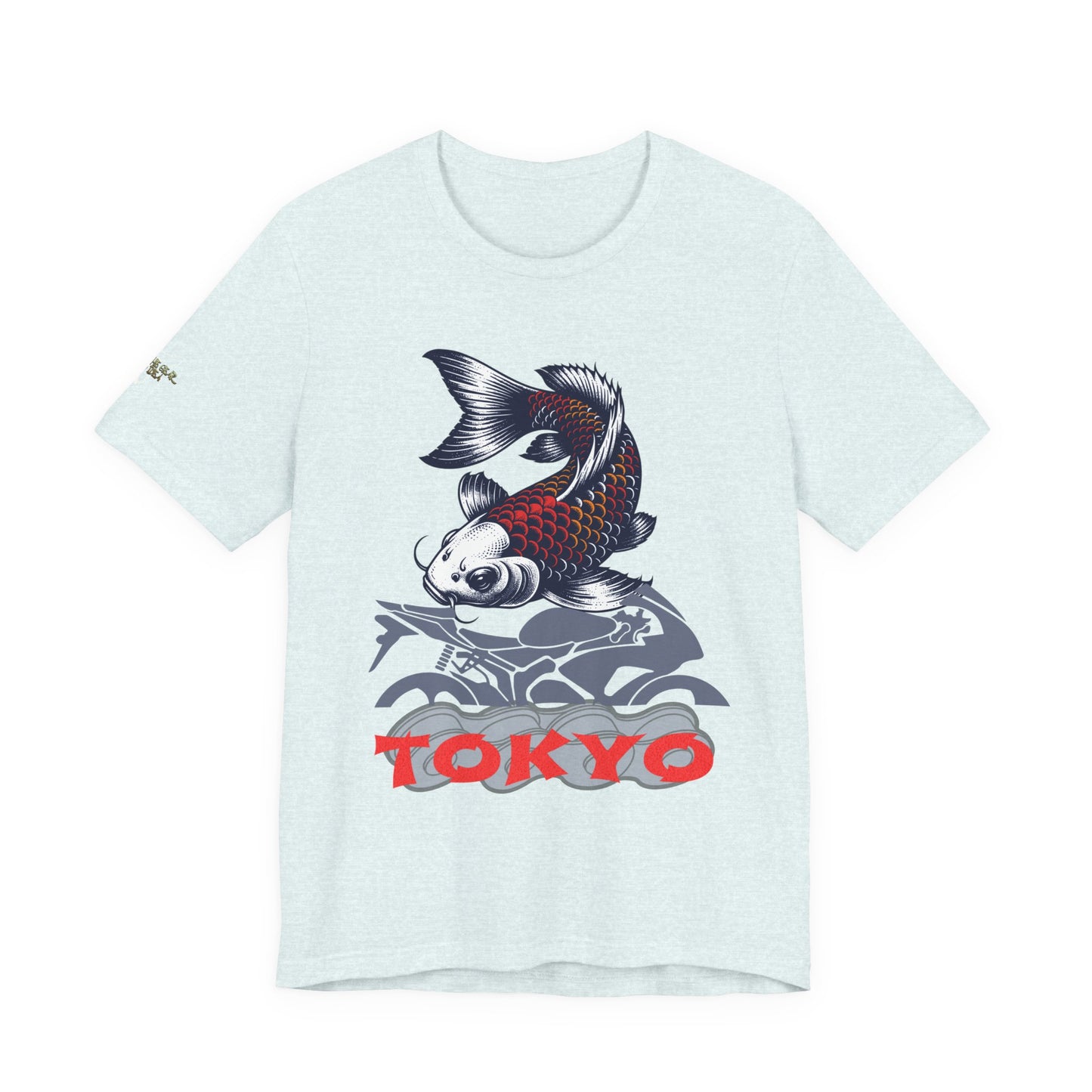Tokyo Koi Graphic Tee, Casual Streetwear Shirt, Unisex Short Sleeve Top, Gift for Fishermen, Stylish Summer Fashion