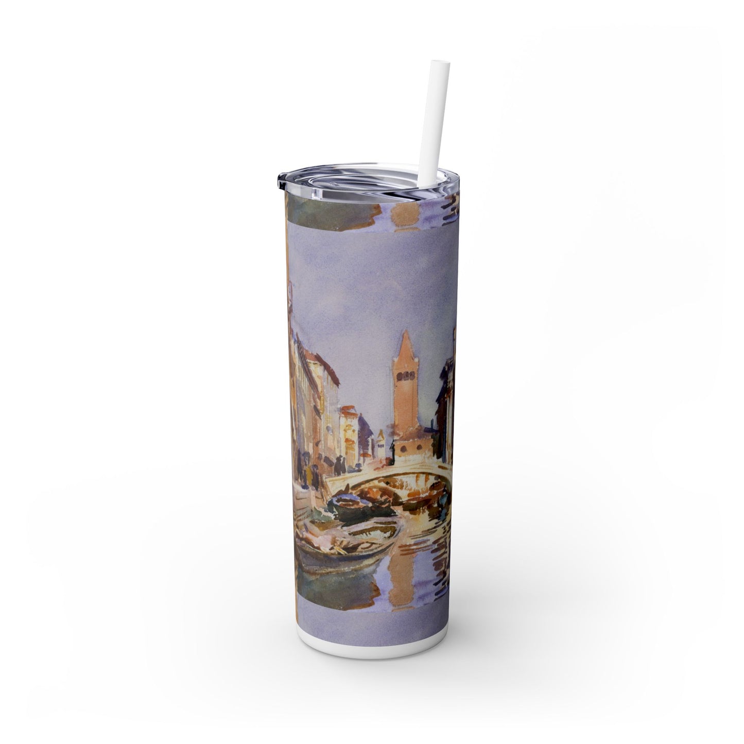 Artistic Skinny Tumbler with Straw, 20oz, Coffee Cup, Travel Mug, Gift for Art Lovers, Home Decor, Water Bottle, Monet Inspired