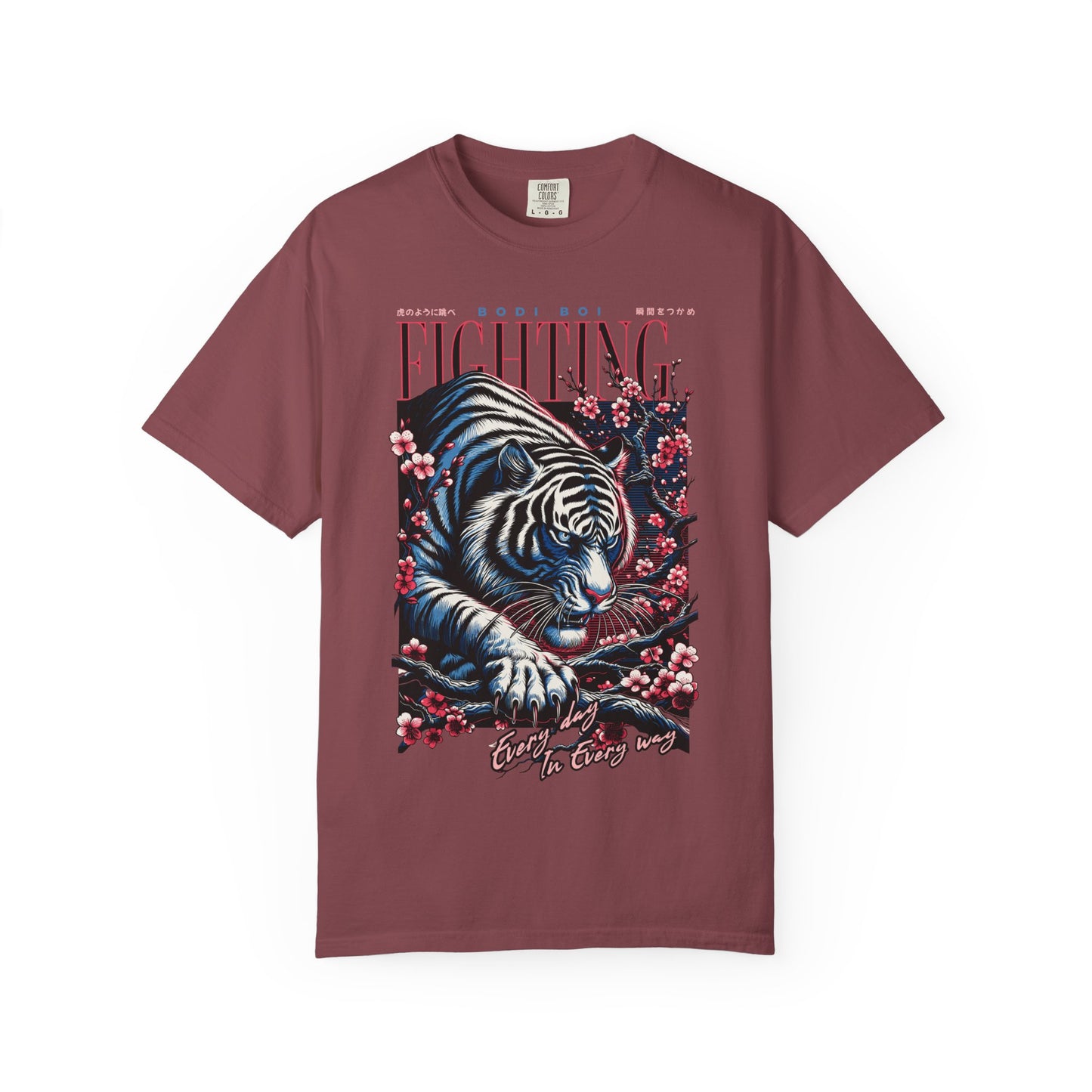 Fierce Tiger Graphic Tee, Vintage Style T-shirt, Unisex Casual Wear, Perfect Gift for Animal Lovers, Fight Against Negative Energy