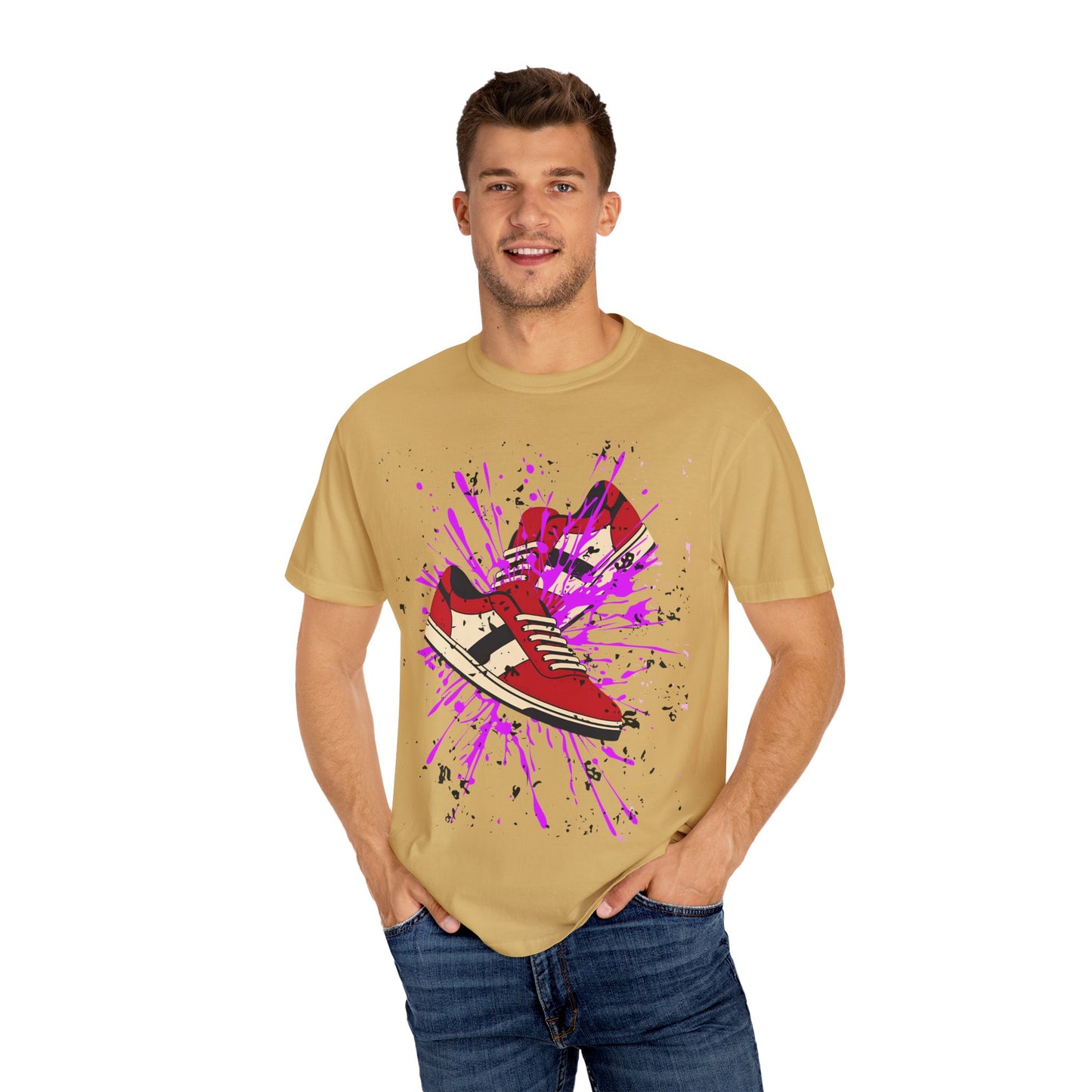 Sneaker Splash Unisex T-Shirt | Vibrant Graphic Tee | Streetwear Style | Perfect for Gift Giving | Hip-Hop Fashion | Casual Wear