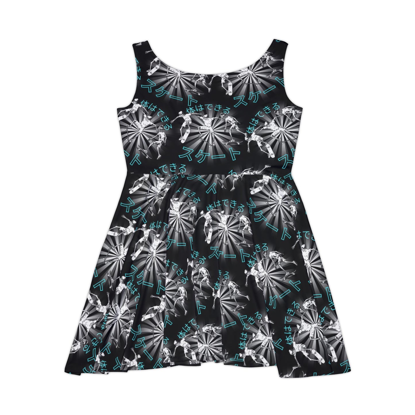 Floral Skater Dress - Funky Japanese Print, Trendy Summer Outfit