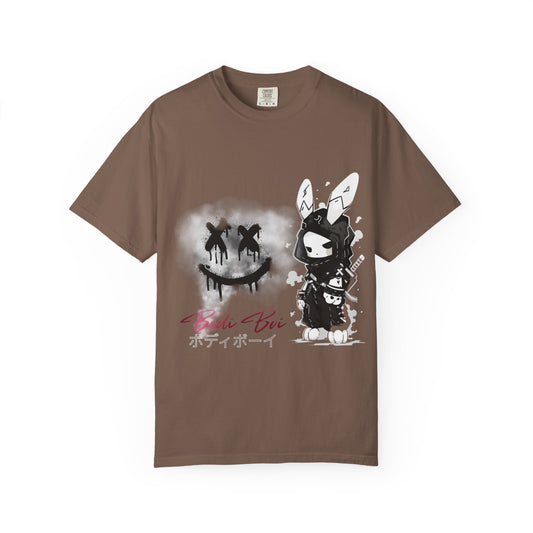 Artistic Graphic Tee featuring Unique Bunny Design, Unisex T-Shirt, Casual Wear, Streetwear, Gift for Anime Lovers, Alternative Fashion