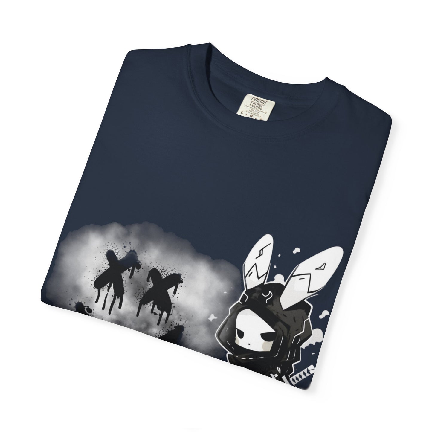 Artistic Graphic Tee featuring Unique Bunny Design, Unisex T-Shirt, Casual Wear, Streetwear, Gift for Anime Lovers, Alternative Fashion