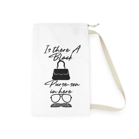 Laundry Bag with Quirky Design | Is there A Black Purse-son in Here? | Fun Laundry Saga | Gift for Him | Home Organization | Stylish Storage