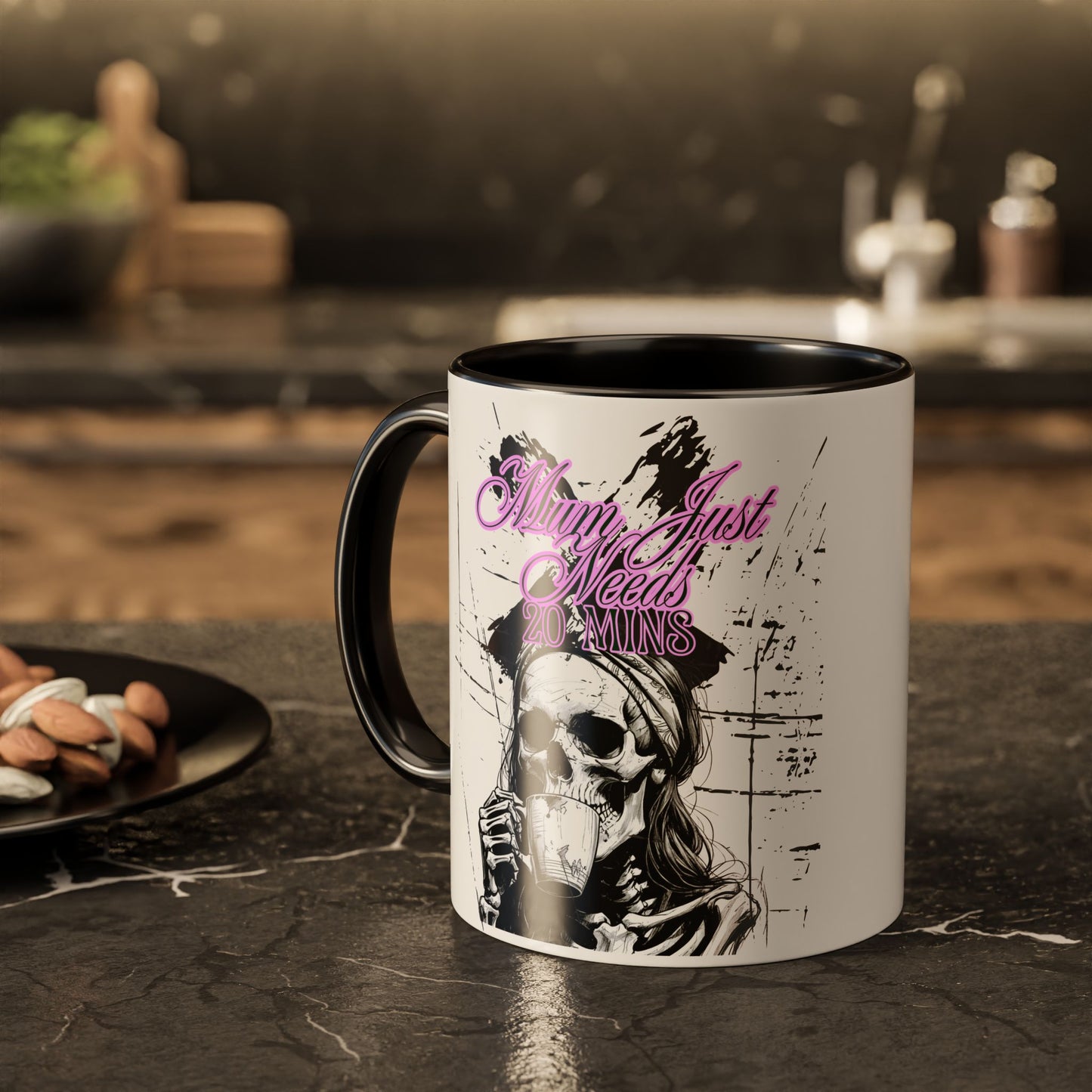 Mum Just Needs 20 min | Perfect for Coffee Lovers, Halloween Decor, Gift for Her, Unique Homeware, Fun Office Mug