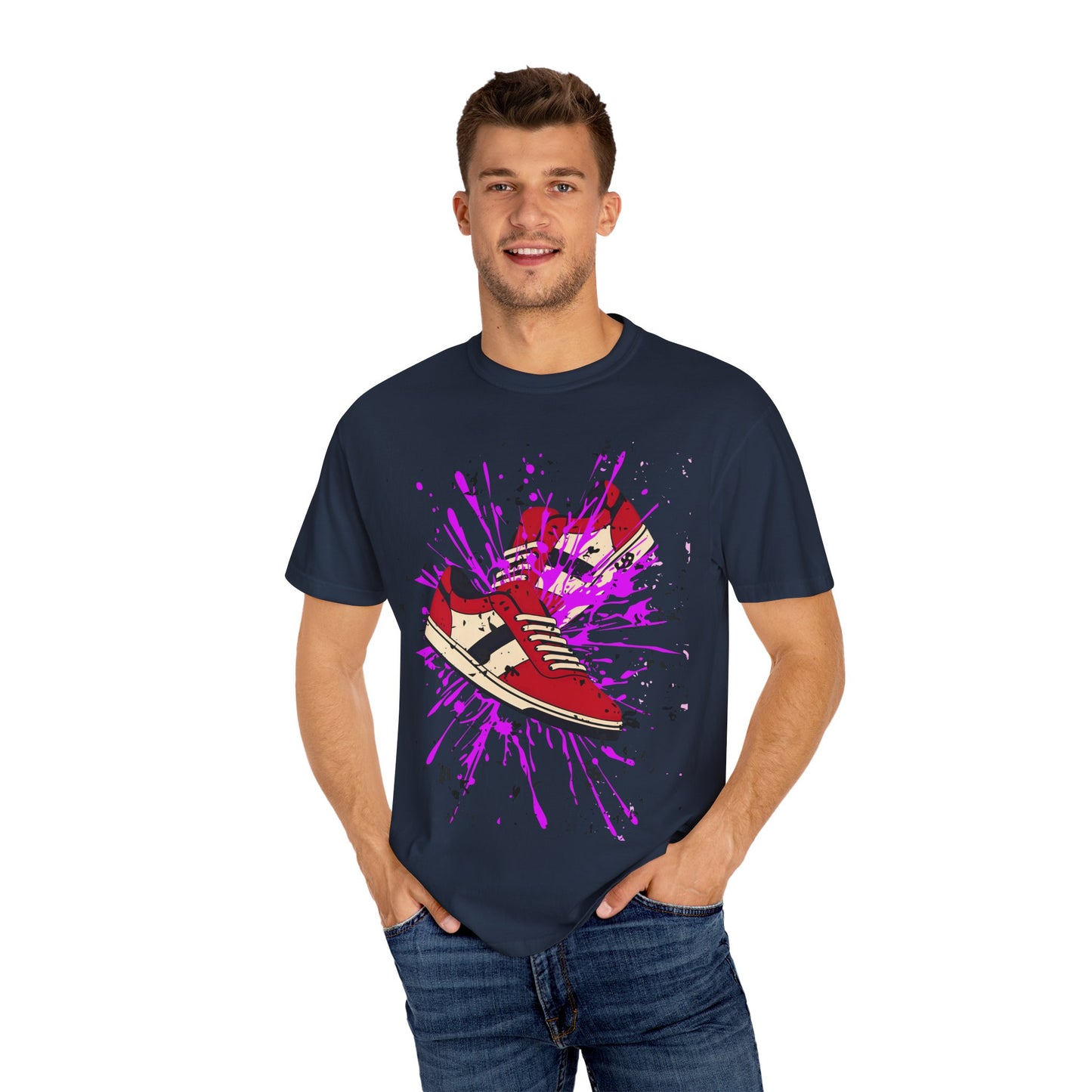 Sneaker Splash Unisex T-Shirt | Vibrant Graphic Tee | Streetwear Style | Perfect for Gift Giving | Hip-Hop Fashion | Casual Wear