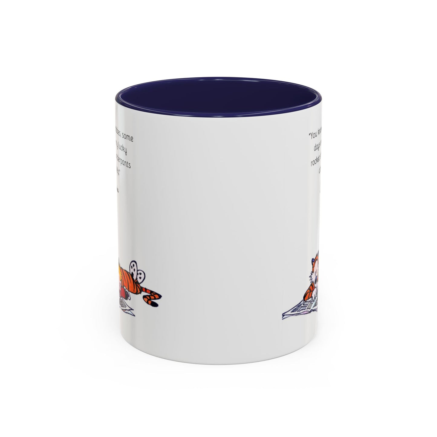 Calvin and Hobbes Inspired Accent Coffee Mug - Fun Gift for Fans, Morning Coffee, Cute Quote Mug, Whimsical Gift, Reading Companion