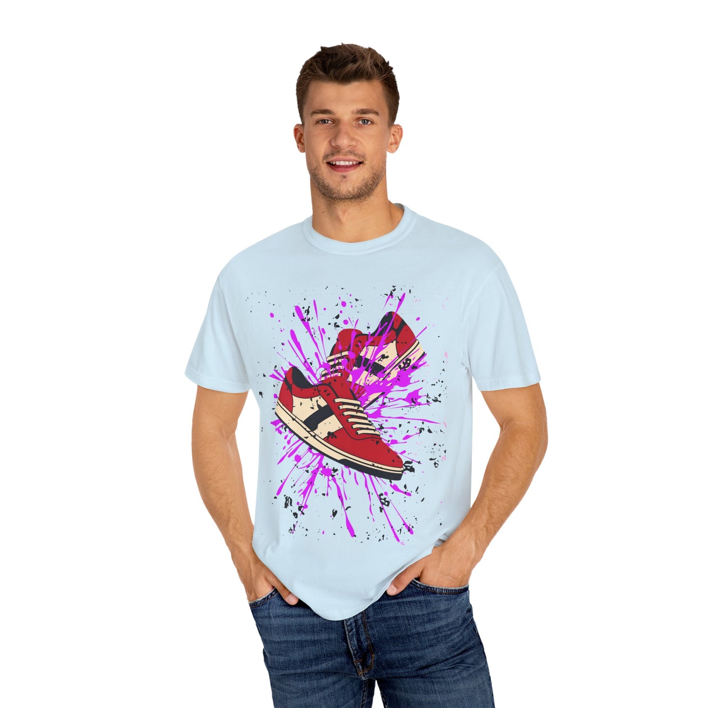 Sneaker Splash Unisex T-Shirt | Vibrant Graphic Tee | Streetwear Style | Perfect for Gift Giving | Hip-Hop Fashion | Casual Wear