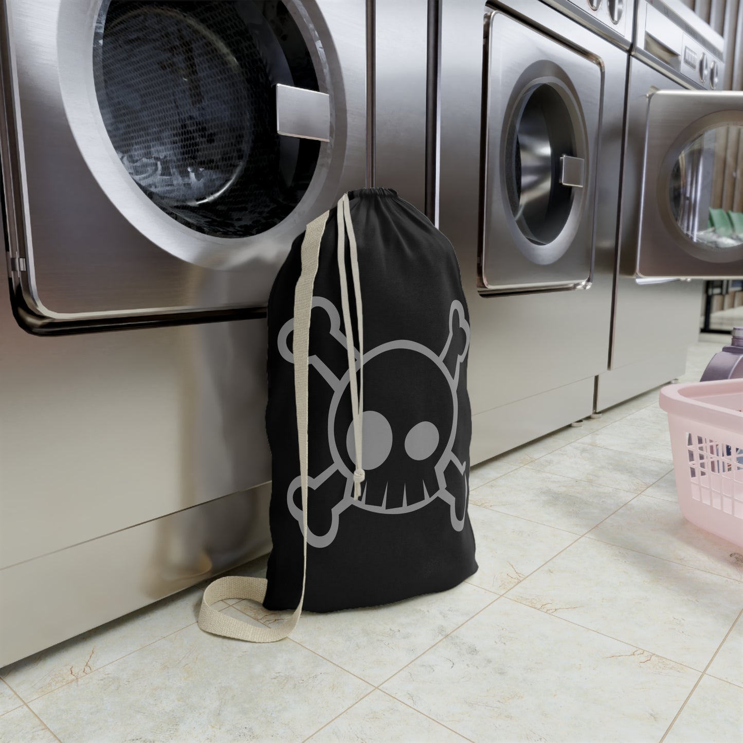 Skull & Crossbones Laundry Bag, Unique Storage Bag, Fun Gift for Teens, Pirate Decor, Home Organization