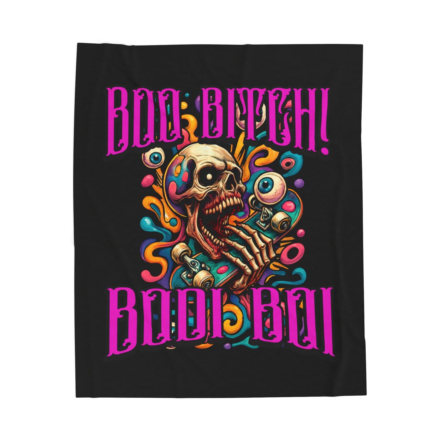 Bold Skull Graphic Plush Blanket - 'Boo Bitch! Boi Boi', Cozy Halloween Decor, Perfect Gift for Halloween Parties, Spooky Home [...]
