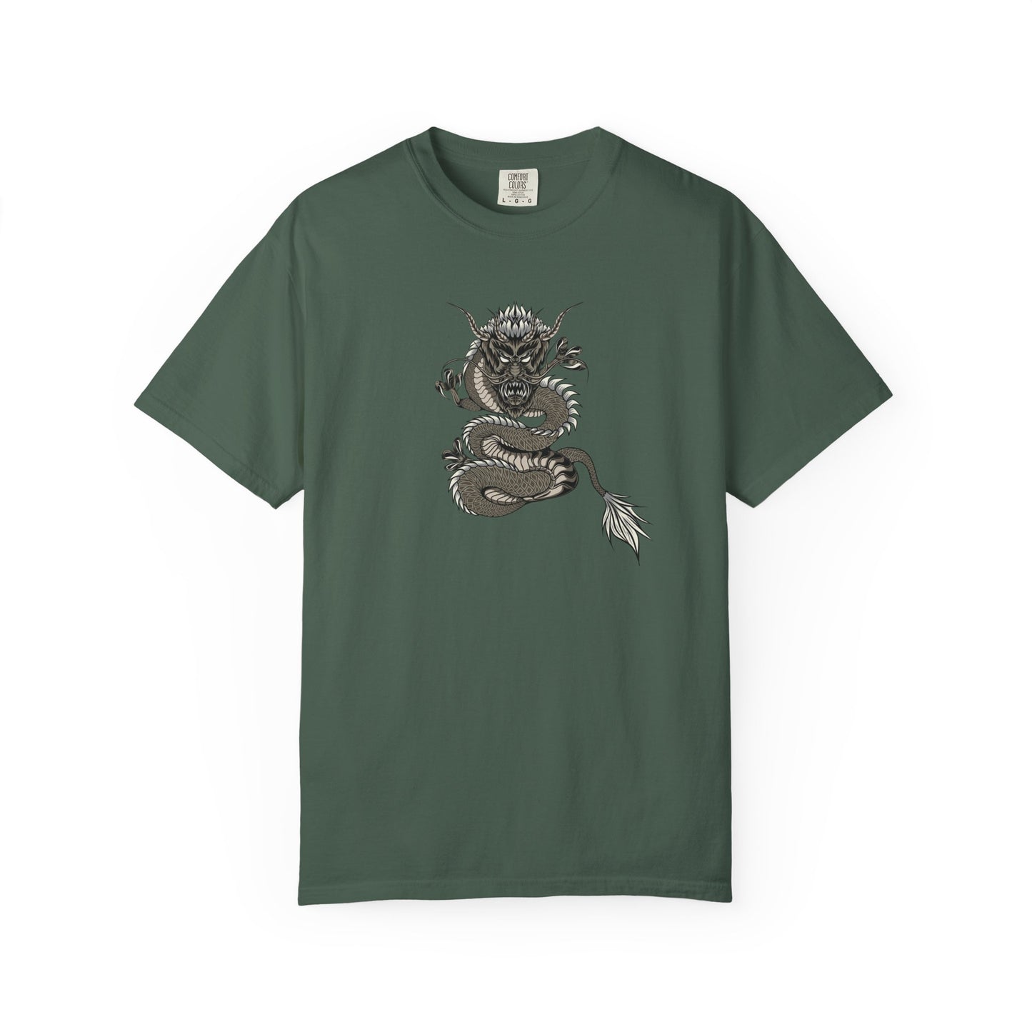 Dragon Design Unisex Garment-Dyed T-shirt, Graphic Tee, Casual Wear, Anime Apparel, Streetwear, Unique Gift for Him