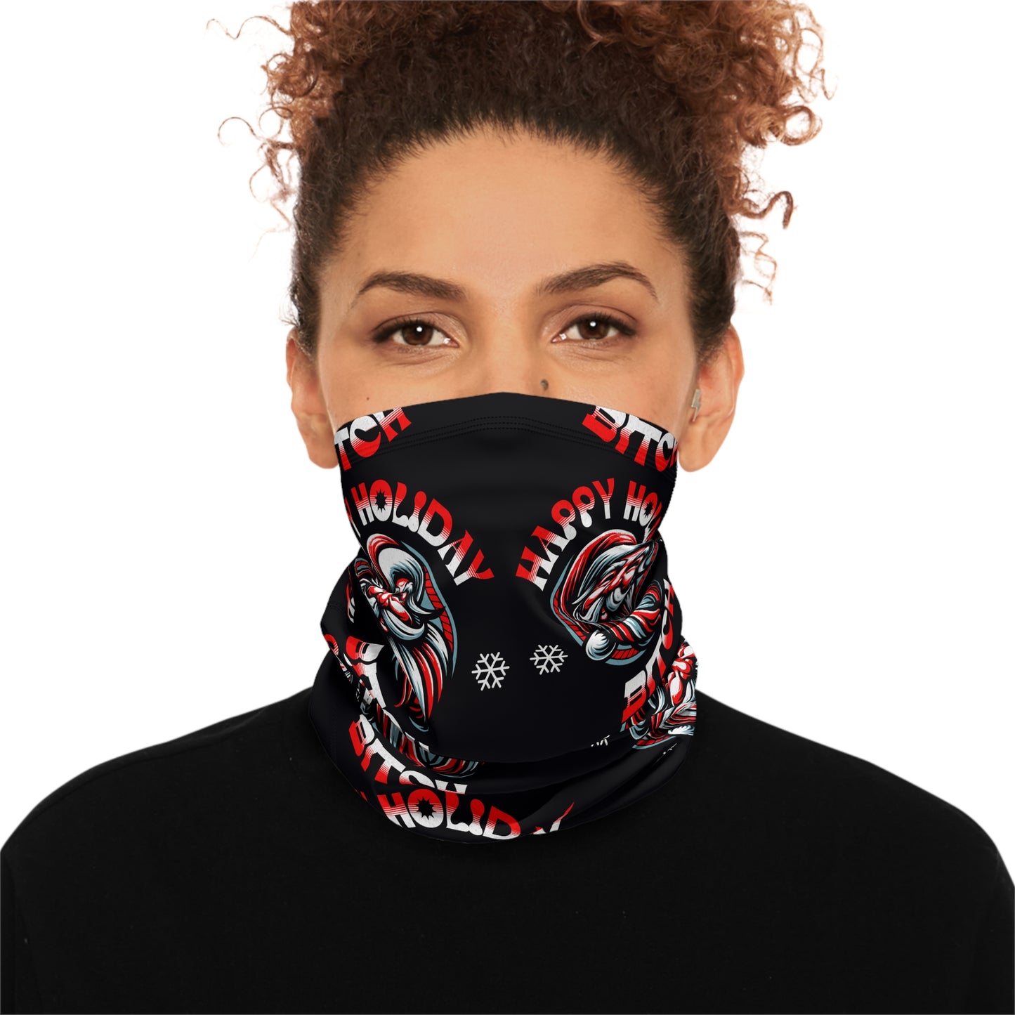 Festive Winter Neck Gaiter, Funny Holiday Gift, Christmas Accessories, Warm Face Covering, Winter Sports Gear