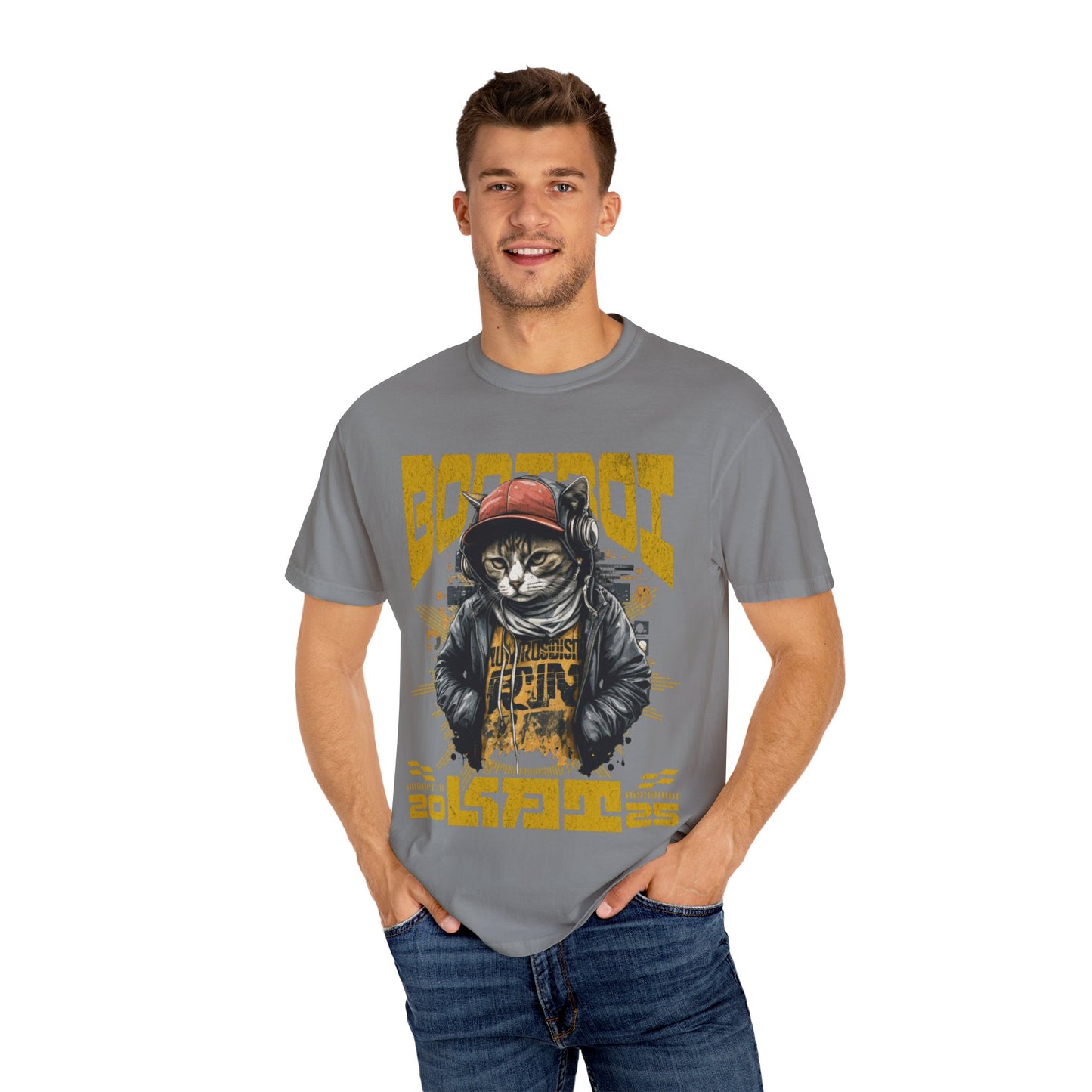 Bodi boi Unisex Vintage Style T-Shirt, Trendy Apparel for Cat Lovers, Casual Wear, Unique Gift Idea
