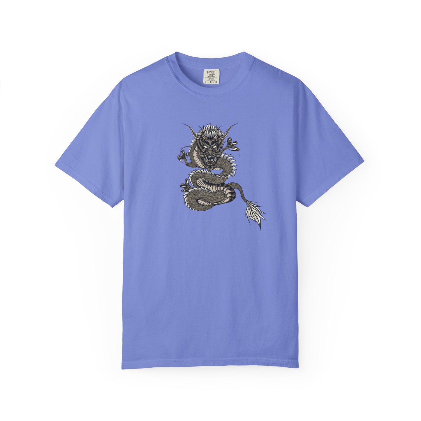 Dragon Design Unisex Garment-Dyed T-shirt, Graphic Tee, Casual Wear, Anime Apparel, Streetwear, Unique Gift for Him