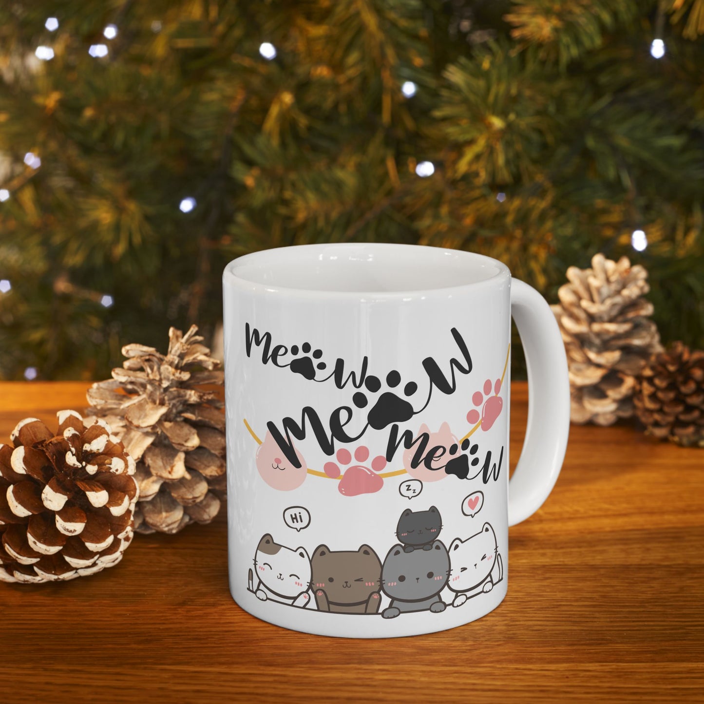 Cute Cat-Themed Ceramic Mug, Ideal for Cat Lovers, Gifts for Pet Owners, Perfect for Birthdays, Holidays, Coffee & Tea