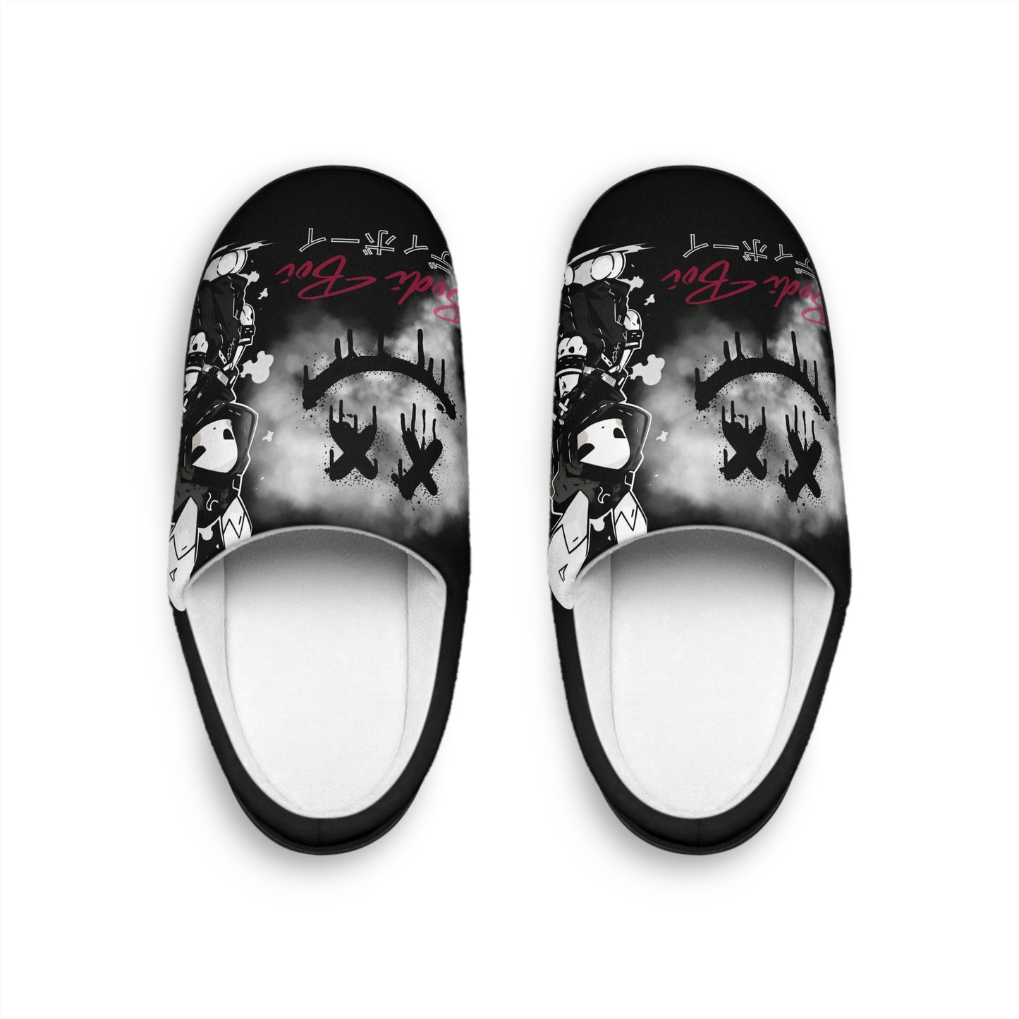 Men's Indoor Slippers Gothic Bunny with Unique Graphic Design, Cozy House Footwear, Perfect Gift for Him, Trendy Homewear, Travel Slippers, [...]