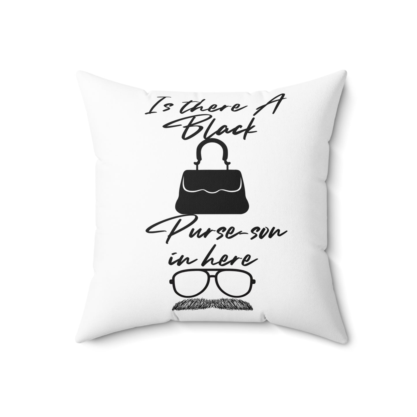 Black Purse Throw Pillow for Trendy Home Décor, Funny Gift, Couch Cushion, Living Room Accent, Unique Home Accessory