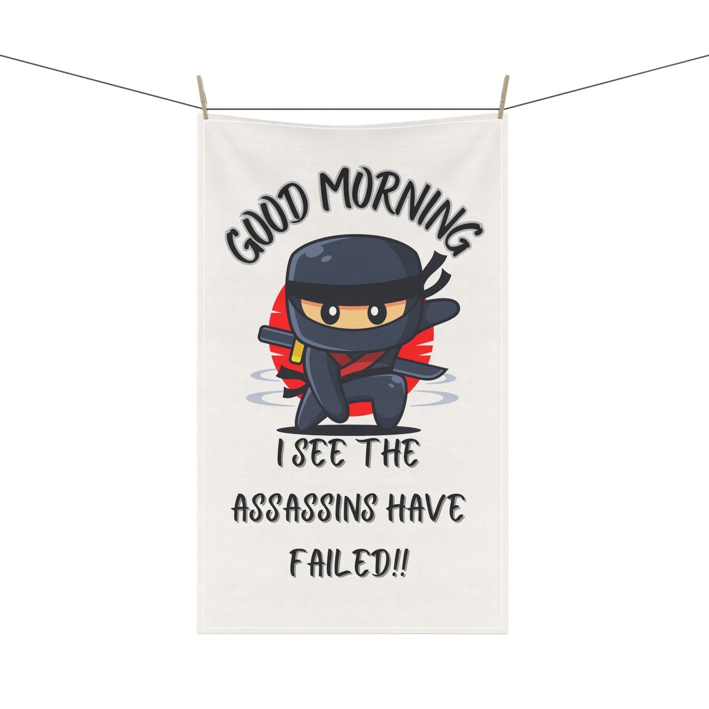 Ninja-Themed Tea Towels, Funny Kitchen Towels, Gift for Chefs, Holiday Decor, Housewarming Present, Unique Cooking Accessory
