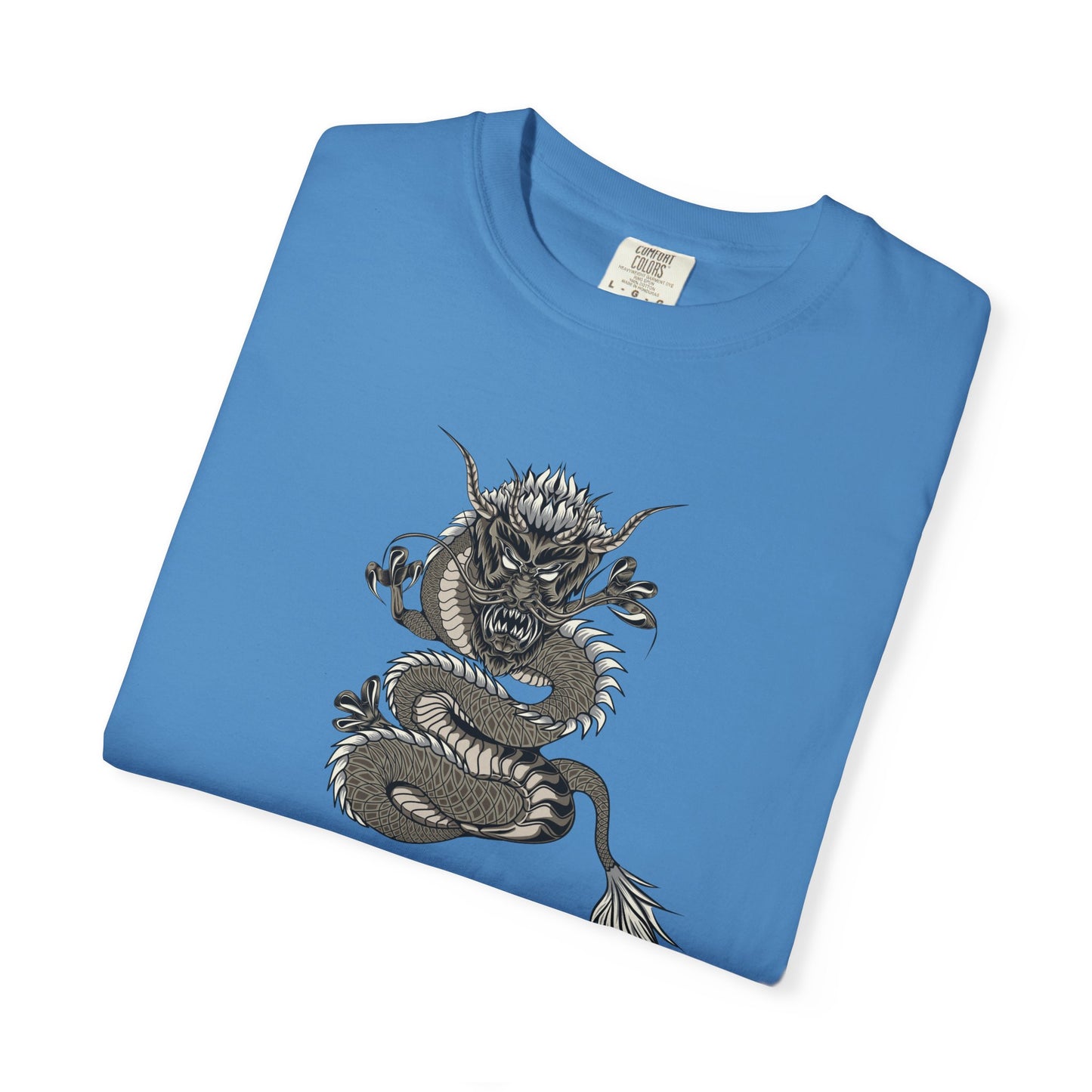 Dragon Design Unisex Garment-Dyed T-shirt, Graphic Tee, Casual Wear, Anime Apparel, Streetwear, Unique Gift for Him