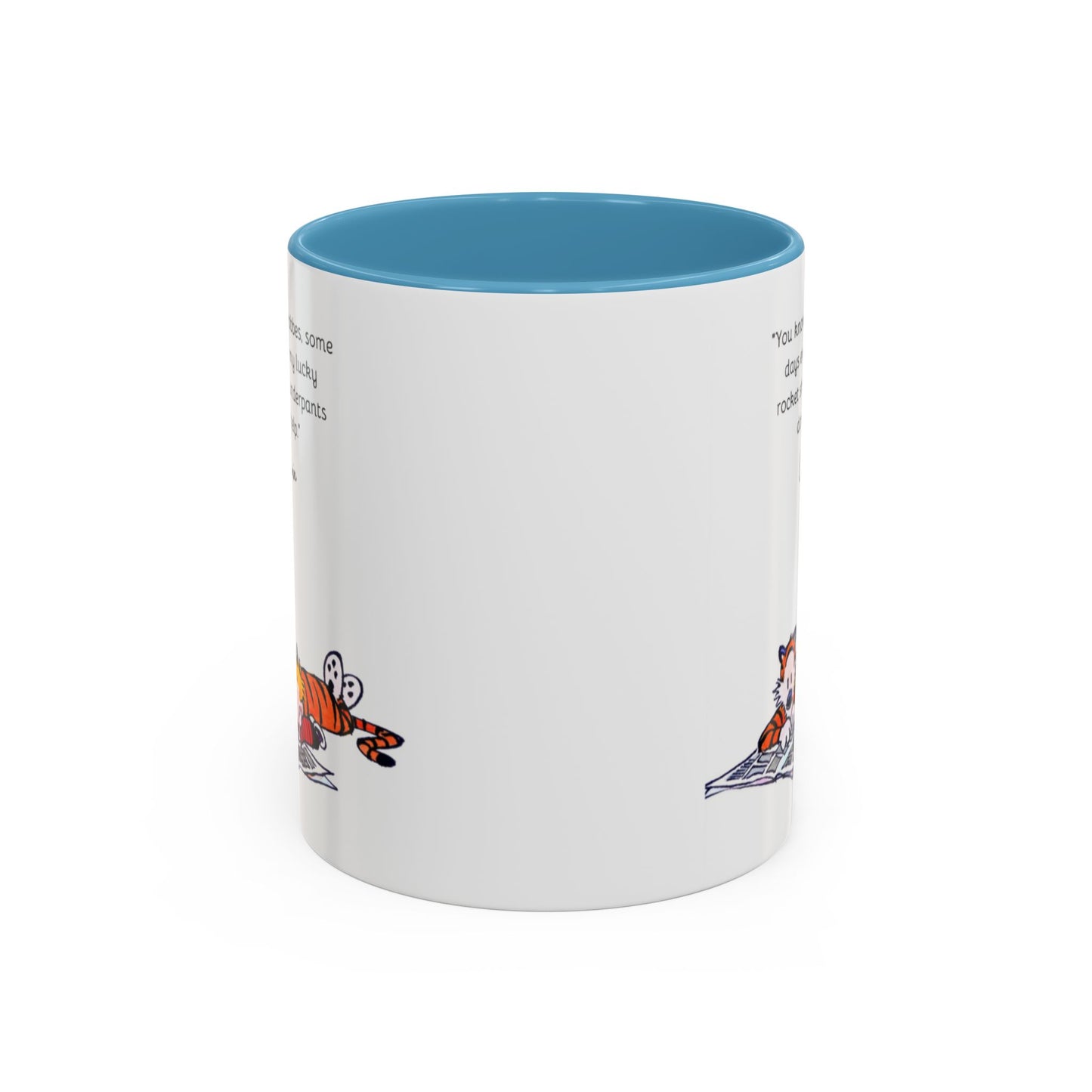 Calvin and Hobbes Inspired Accent Coffee Mug - Fun Gift for Fans, Morning Coffee, Cute Quote Mug, Whimsical Gift, Reading Companion