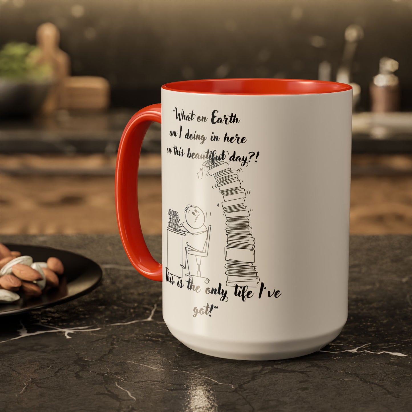 What am I doing here  Coffee Mug - Perfect for Writers, Students, and Book Lovers!