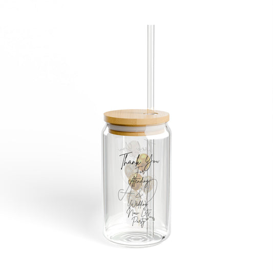 wedding thank you, 16oz | Eco-Friendly Drinking Jar | Perfect for Gifts, Weddings